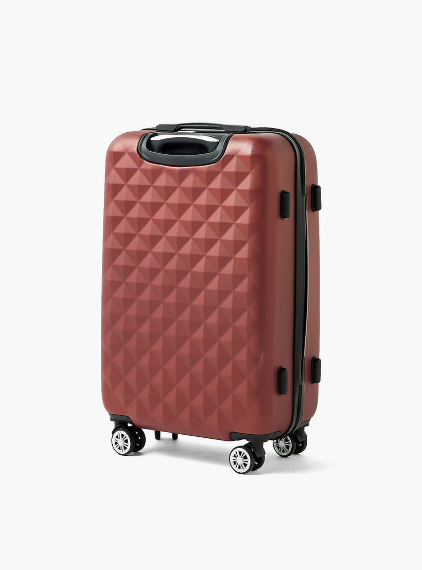 WAVE Textured Hardcase Luggage Trolley with Retractable Handle - 20 inches Cabin Bag-travel-luggagesandbags-luggage-image-3