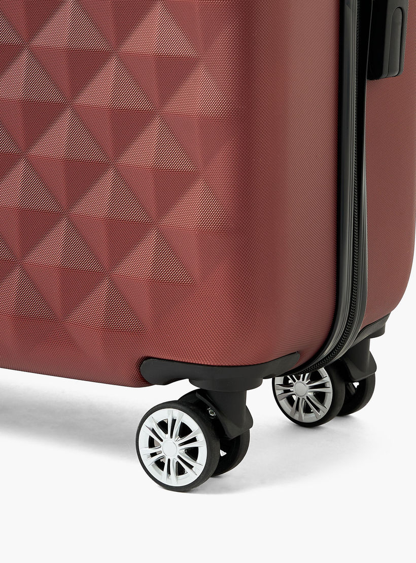 WAVE Textured Hardcase Luggage Trolley with Retractable Handle - 20 inches Cabin Bag-travel-luggagesandbags-luggage-image-7