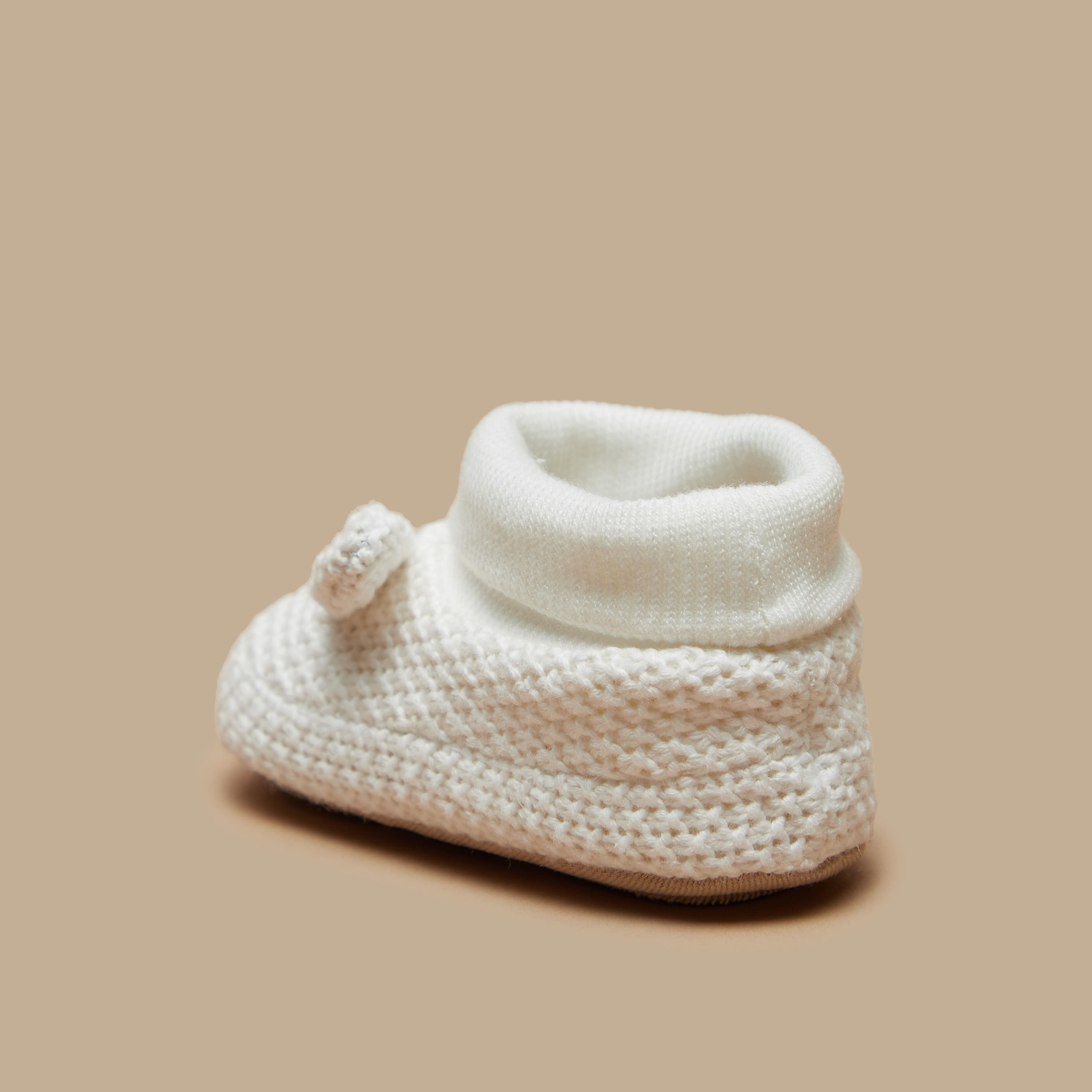 Barefeet Textured Slip-On Booties-baby-girls-shoes-booties-image-2
