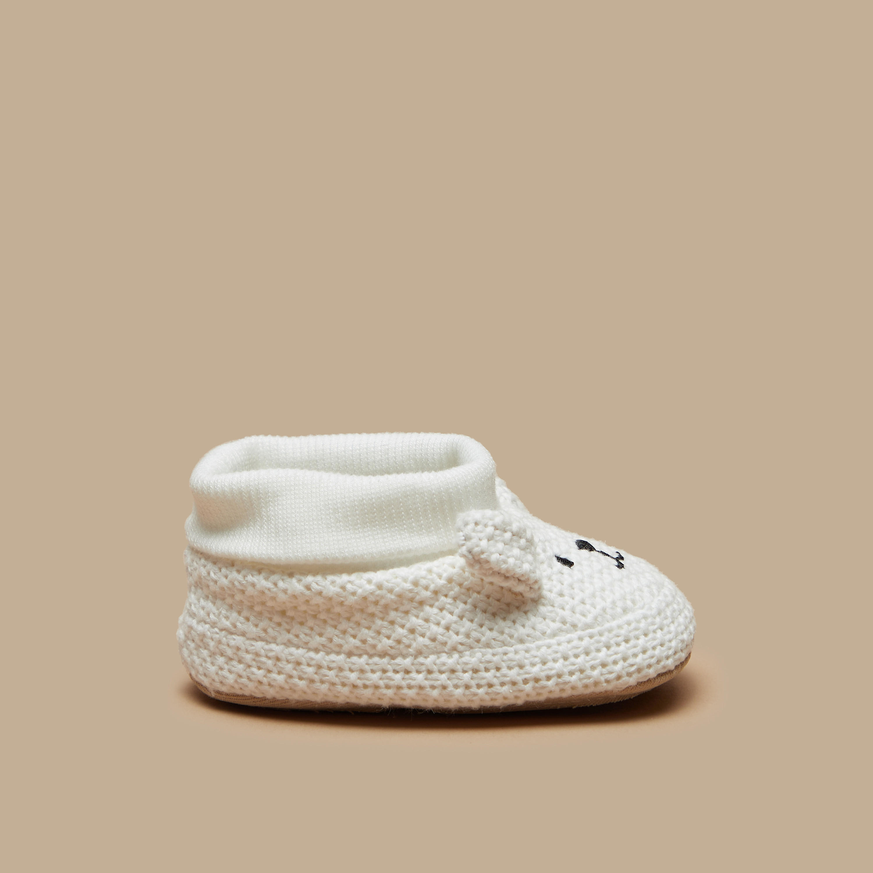 Barefeet Textured Slip-On Booties-baby-girls-shoes-booties-image-3