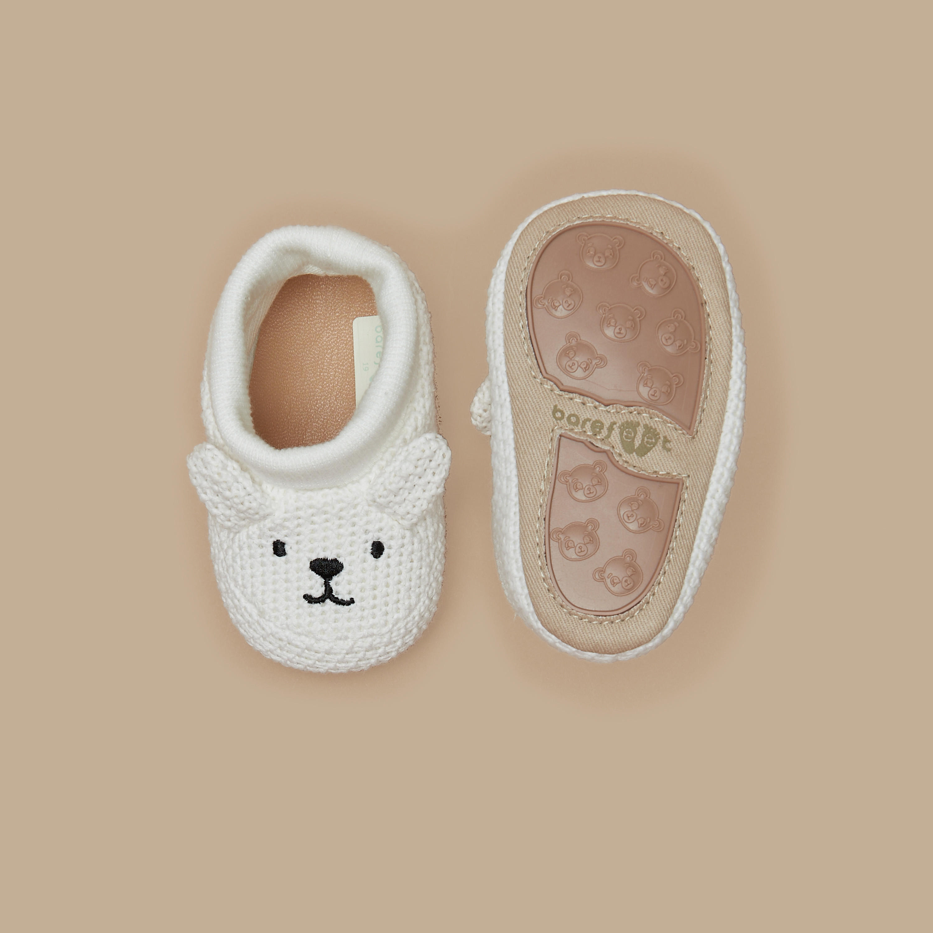 Barefeet Textured Slip-On Booties-baby-girls-shoes-booties-image-4