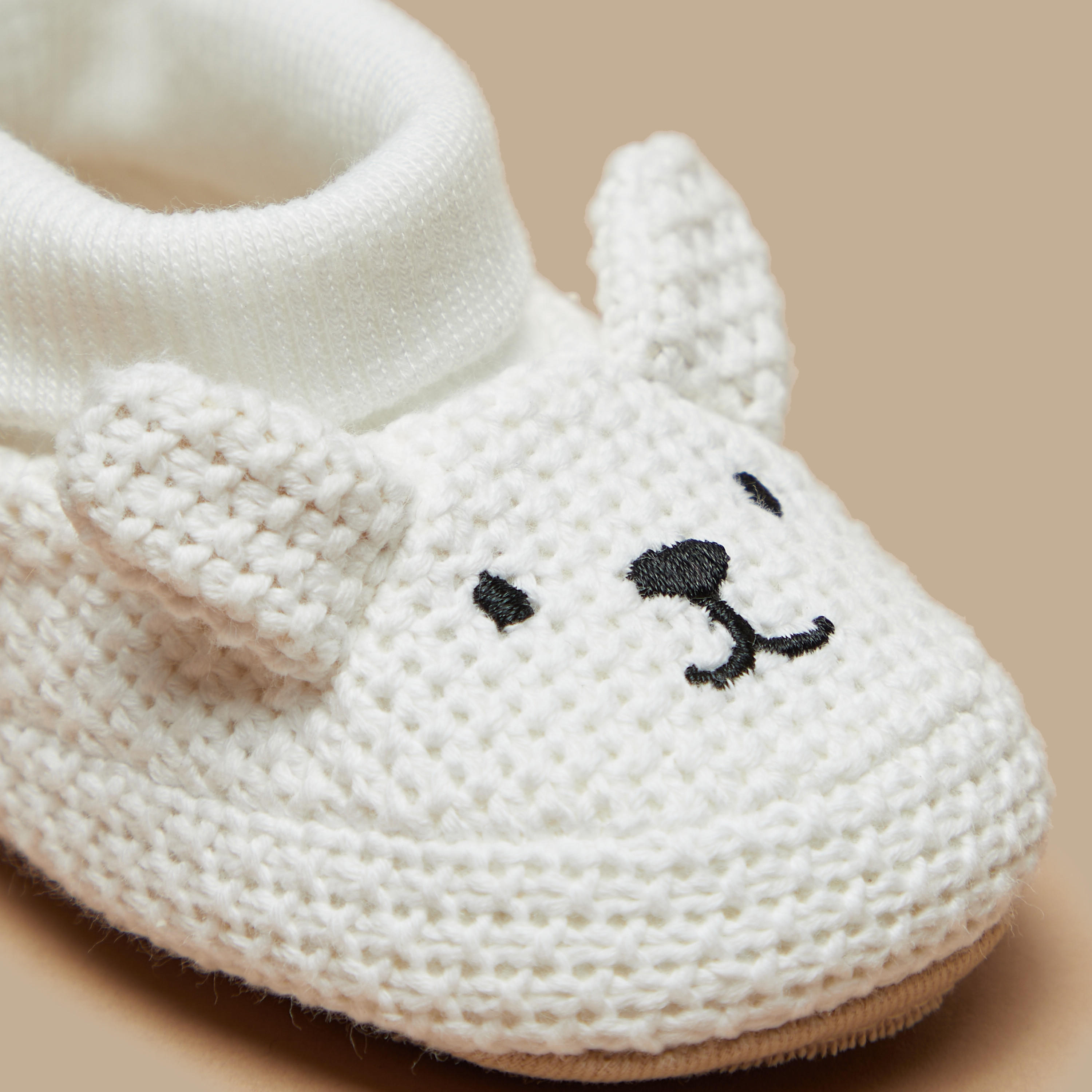 Barefeet Textured Slip-On Booties-baby-girls-shoes-booties-image-5