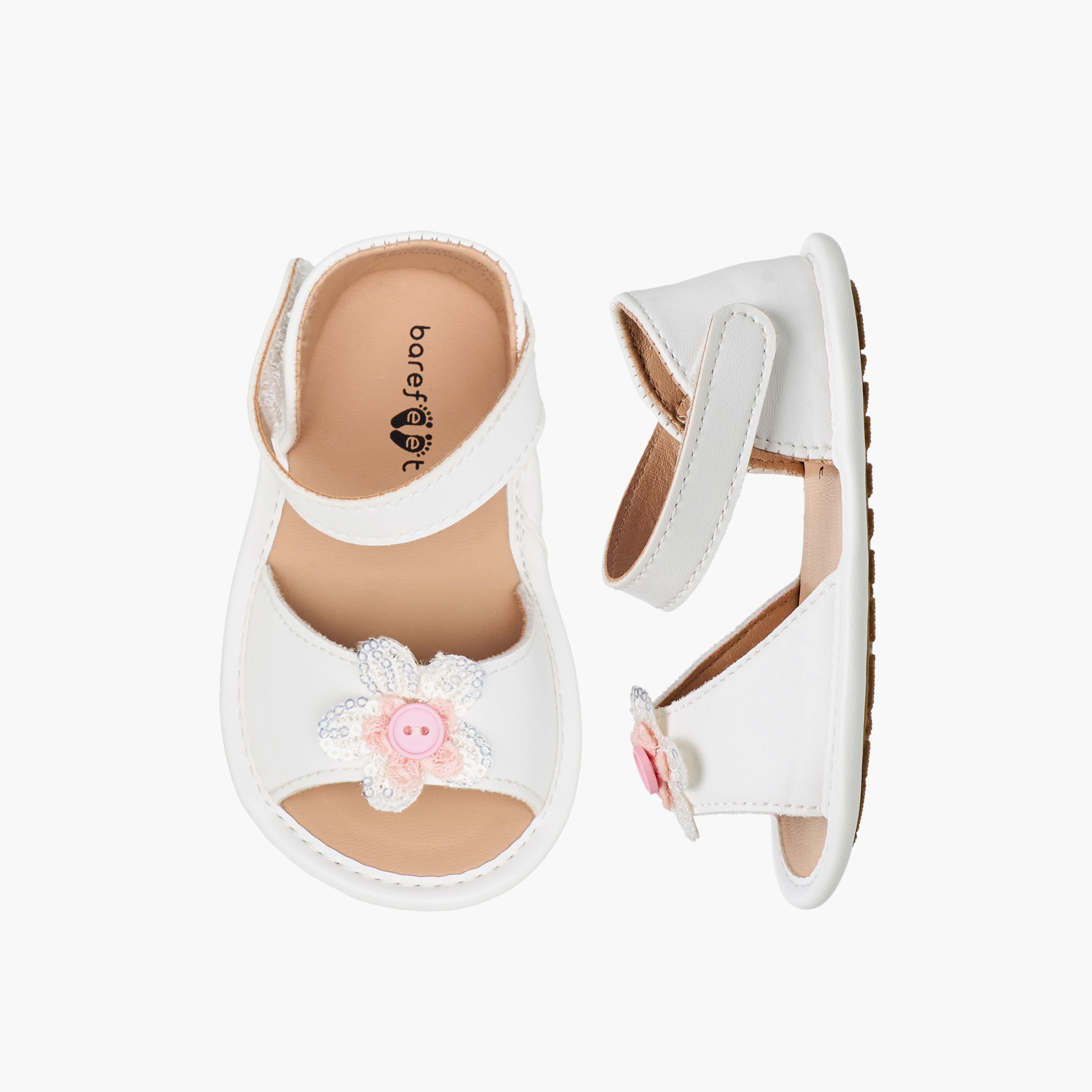 Barefeet Booties with Hook & Loop Closure-baby-girls-shoes-booties-image-1