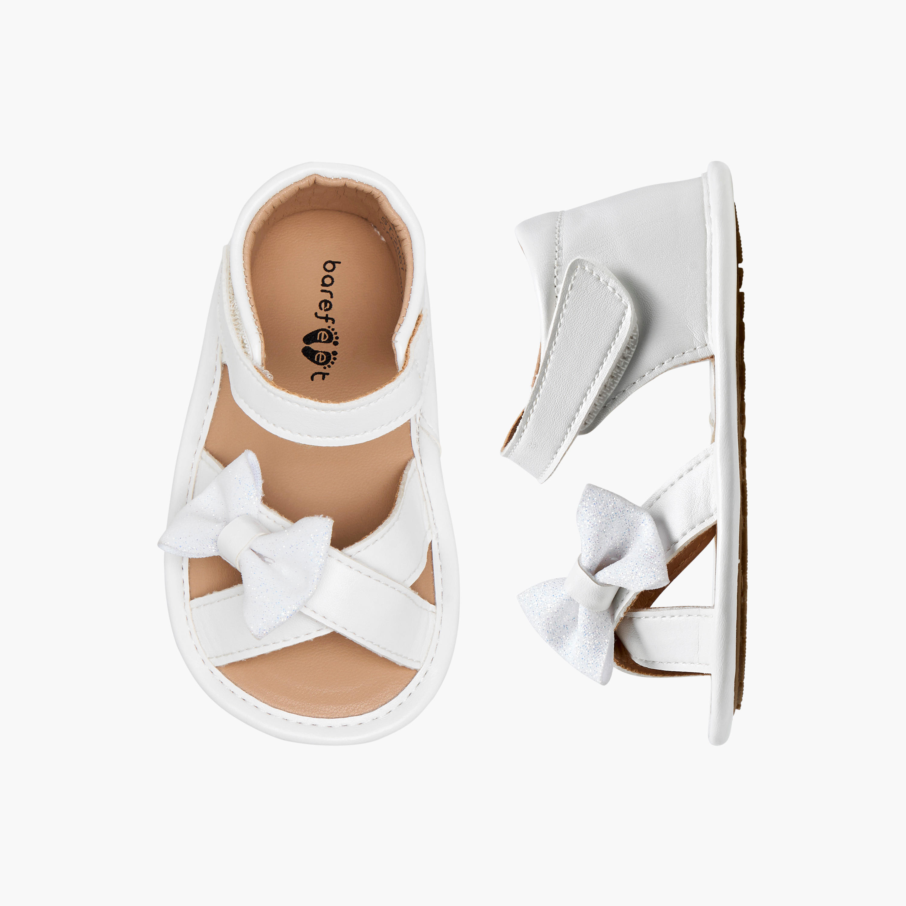 Barefeet Booties with Bow Accent-baby-girls-shoes-booties-image-1