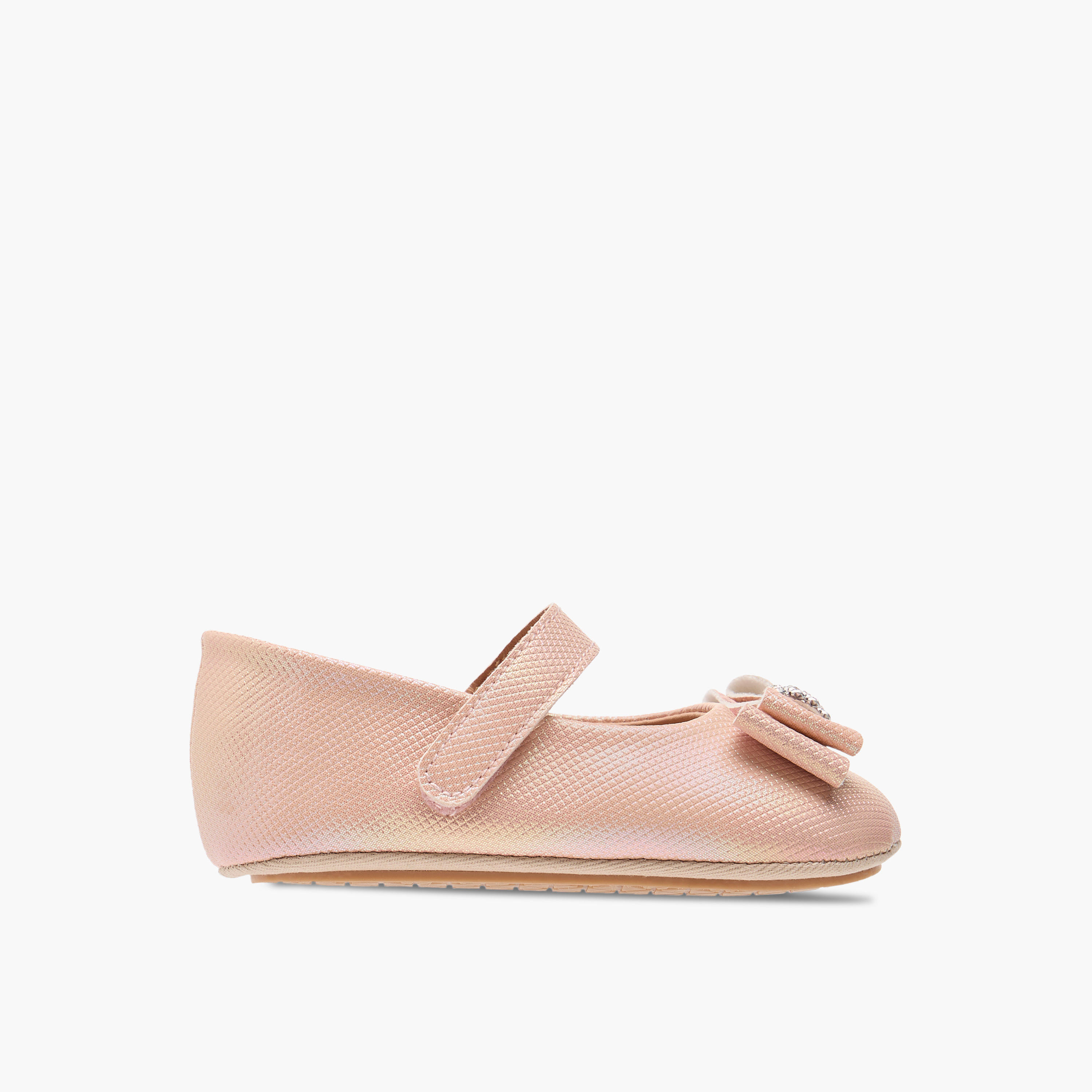 Barefeet Bow Accent Shoes with Hook and Loop Closure-baby-girls-shoes-closedshoes-image-3