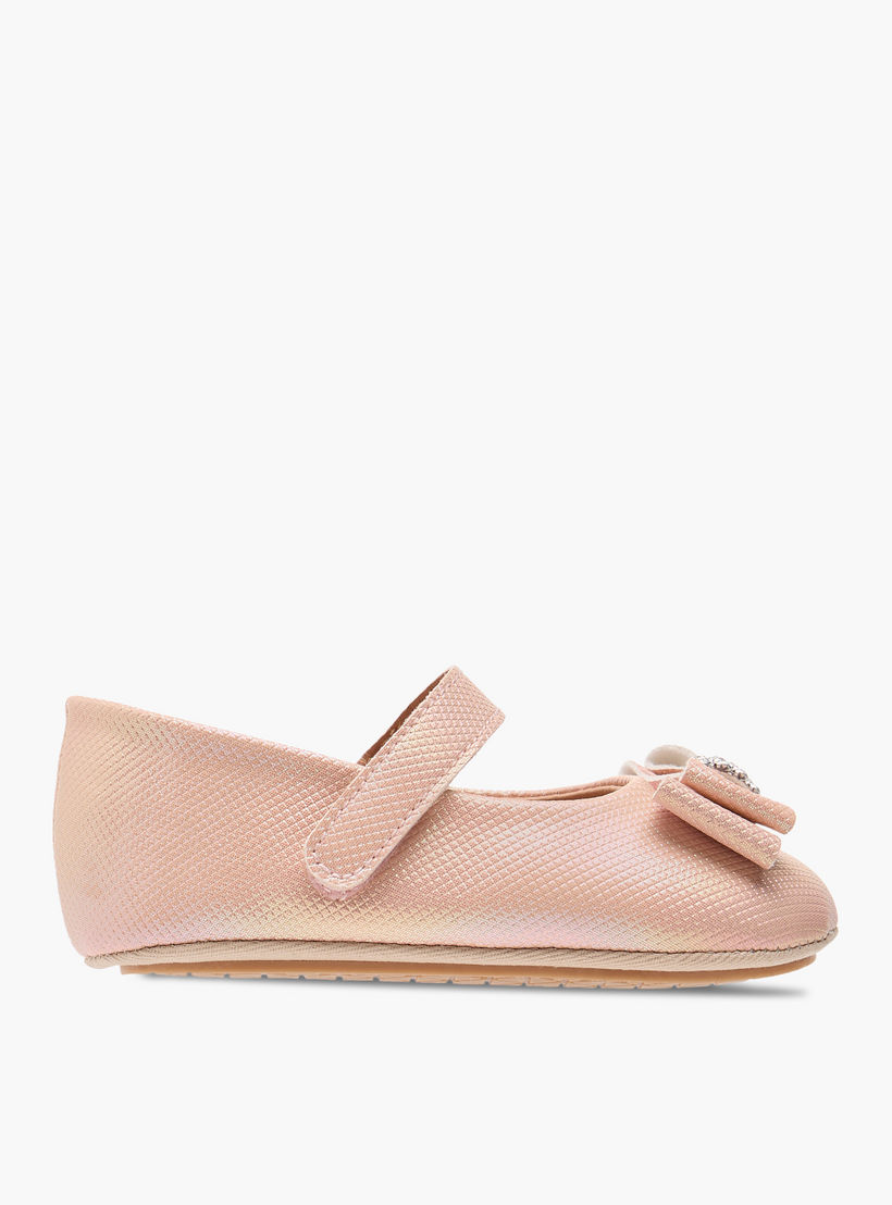 Barefeet Bow Accent Shoes with Hook and Loop Closure-baby-girls-shoes-closedshoes-image-3