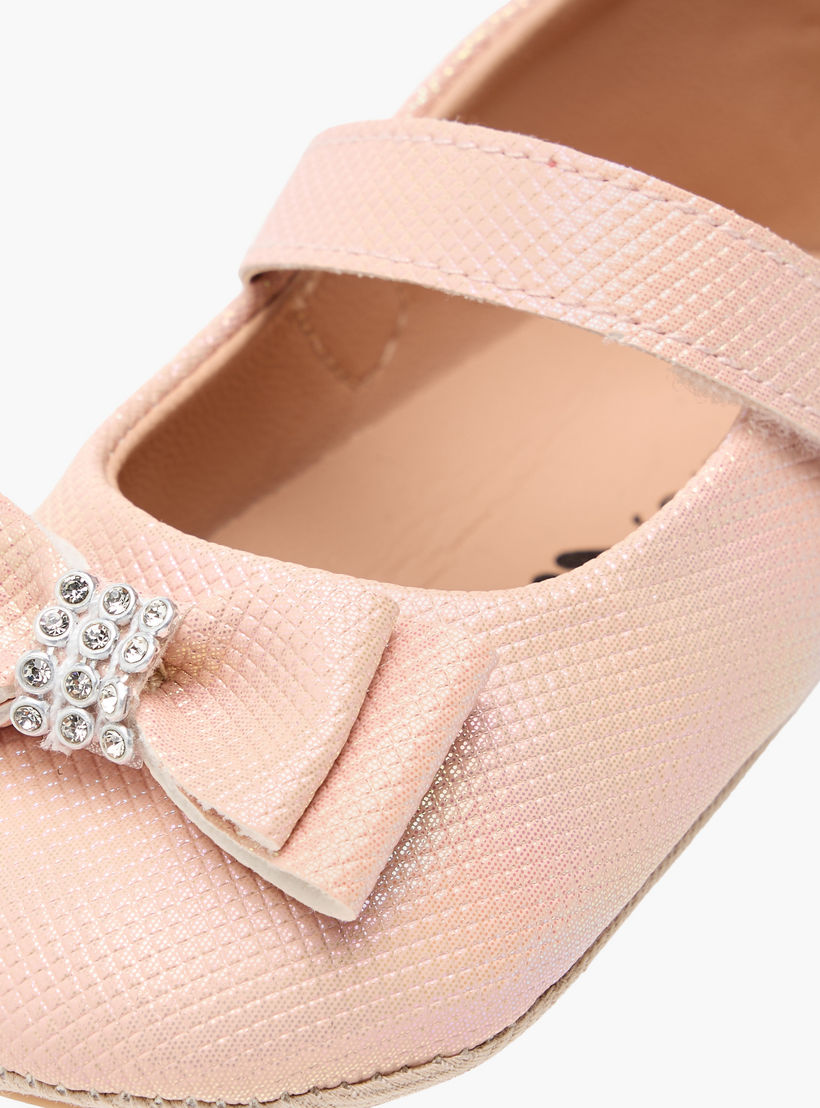 Barefeet Bow Accent Shoes with Hook and Loop Closure-baby-girls-shoes-closedshoes-image-4