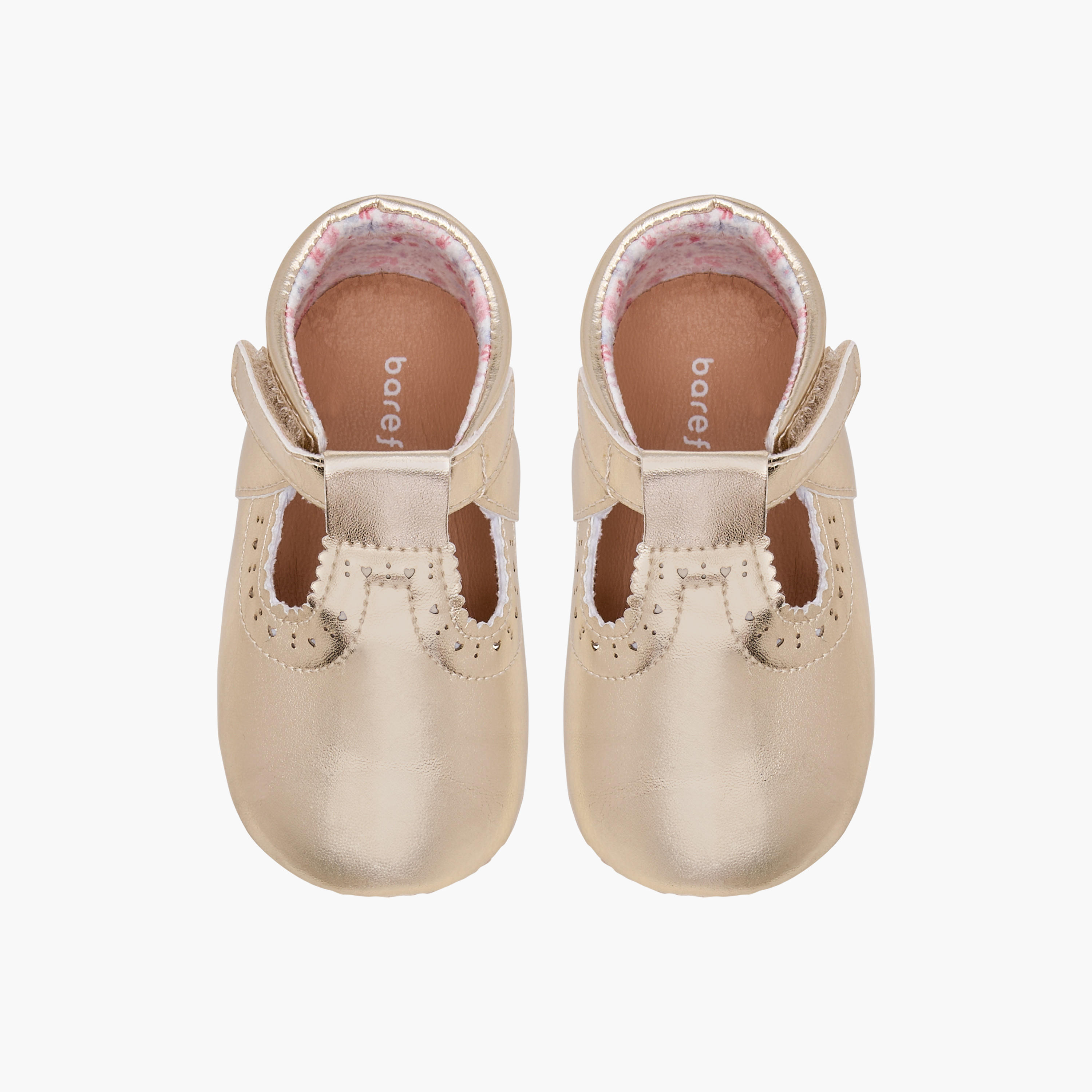 بوت بتفاصيل مفرغة وشريط إغلاق لاصق من بيرفيت-baby-girls-shoes-booties-image-1