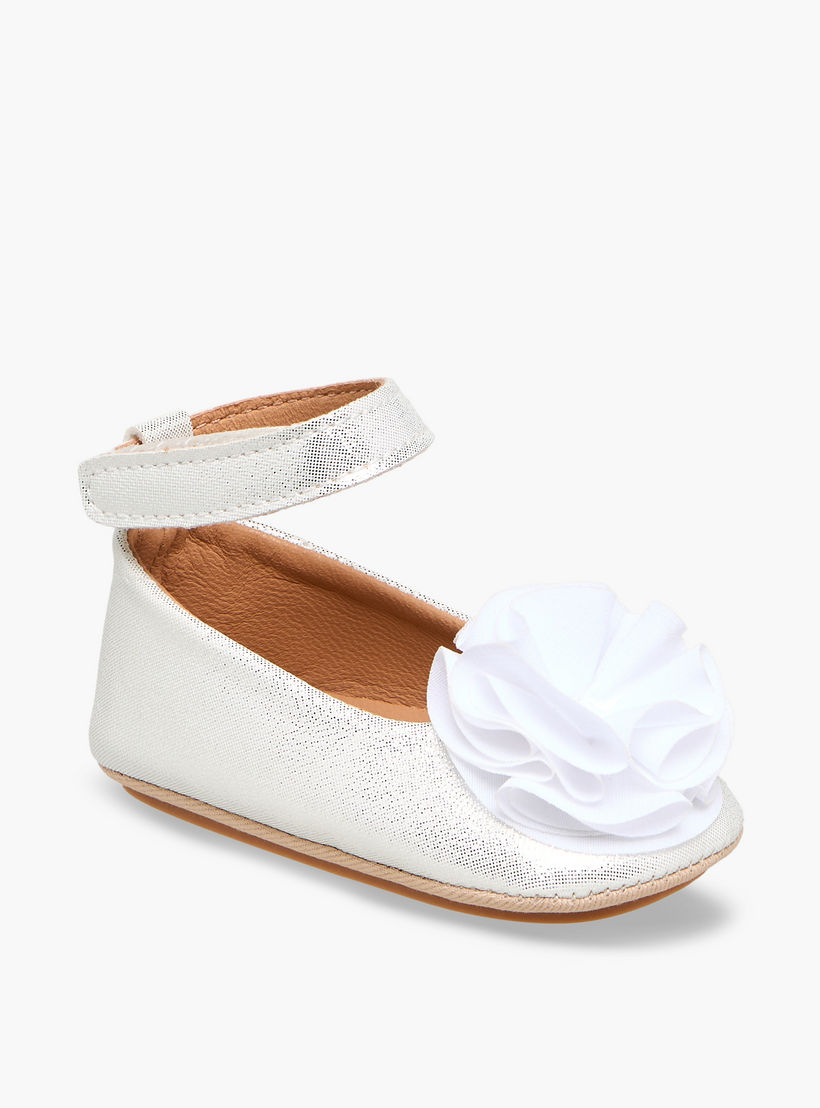 Barefeet Ballerina Shoes with Floral Accent-baby-girls-shoes-booties-image-2