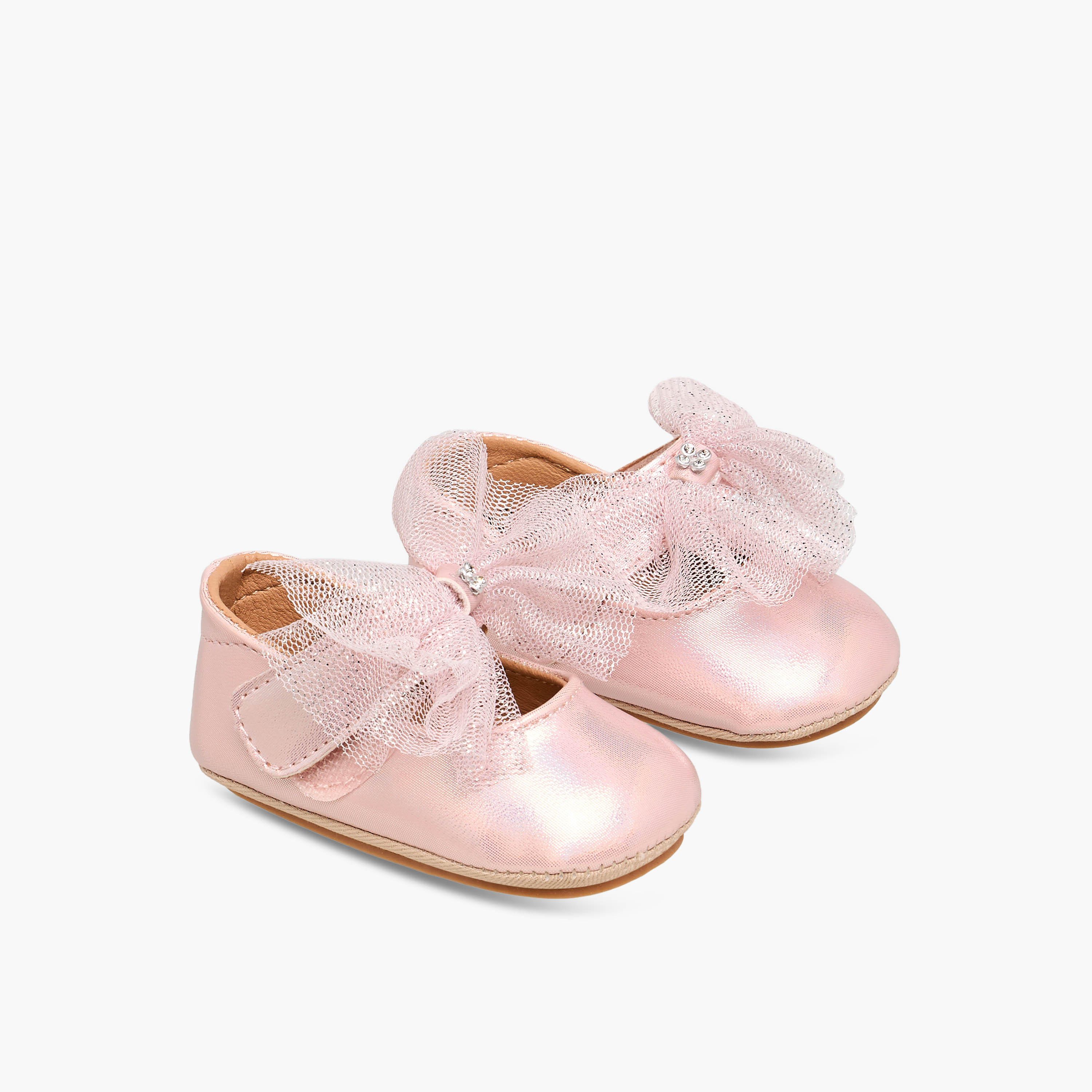 حذاء أطفال بفيونكة من بيرفيت-baby-girls-shoes-booties-image-1