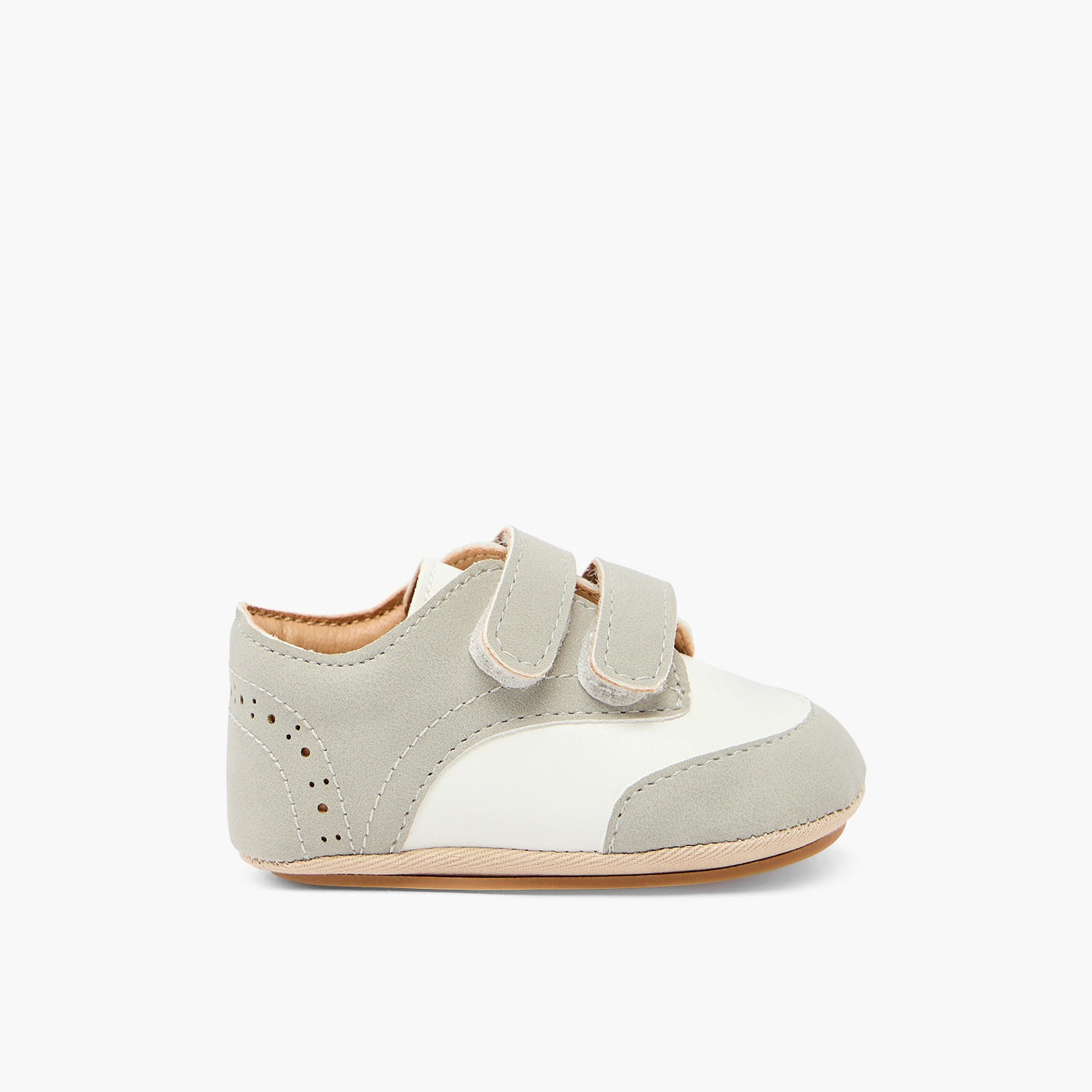 Barefeet Booties with Hook & Loop, Panelled Design-baby-boys-shoes-booties-image-3