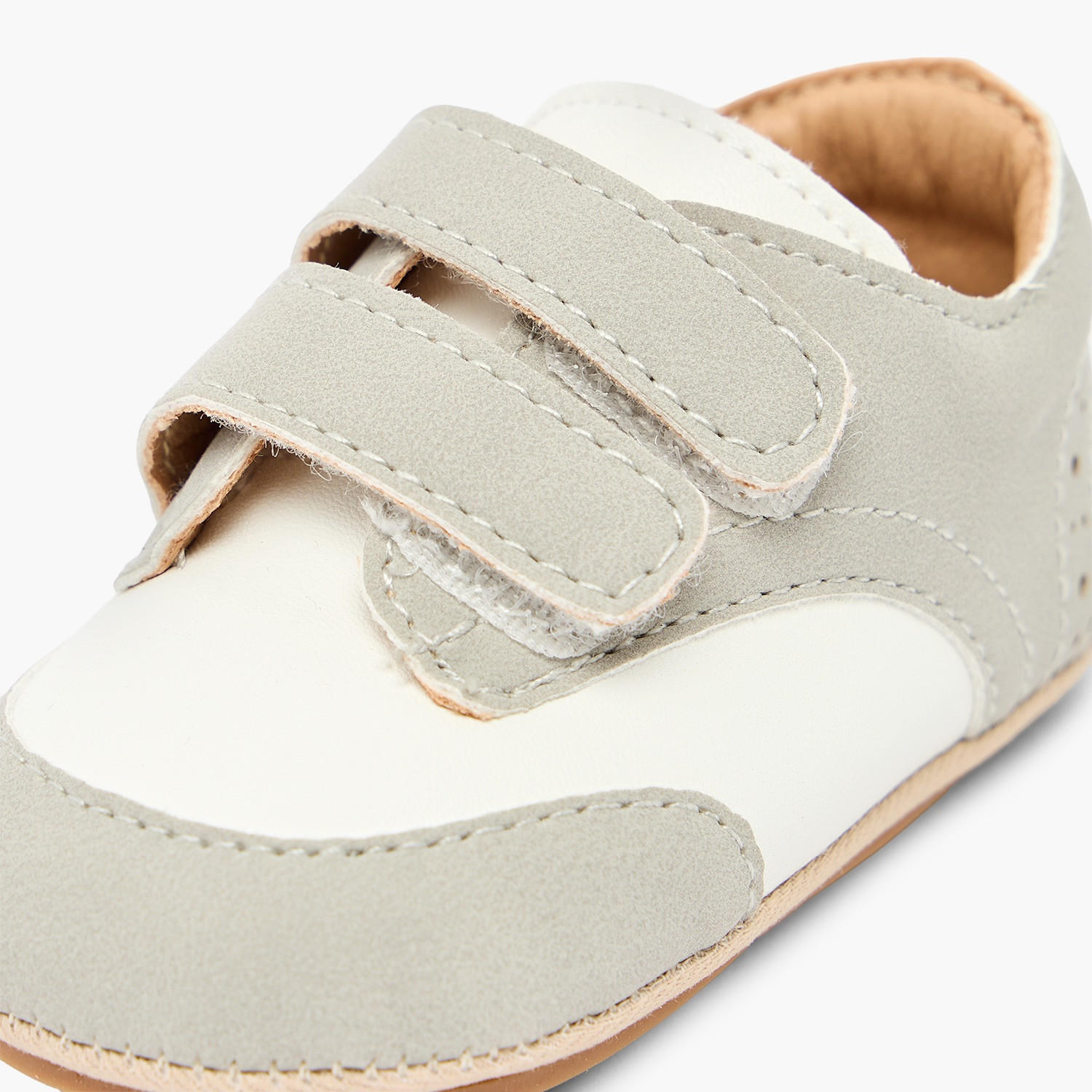 Barefeet Booties with Hook & Loop, Panelled Design-baby-boys-shoes-booties-image-4