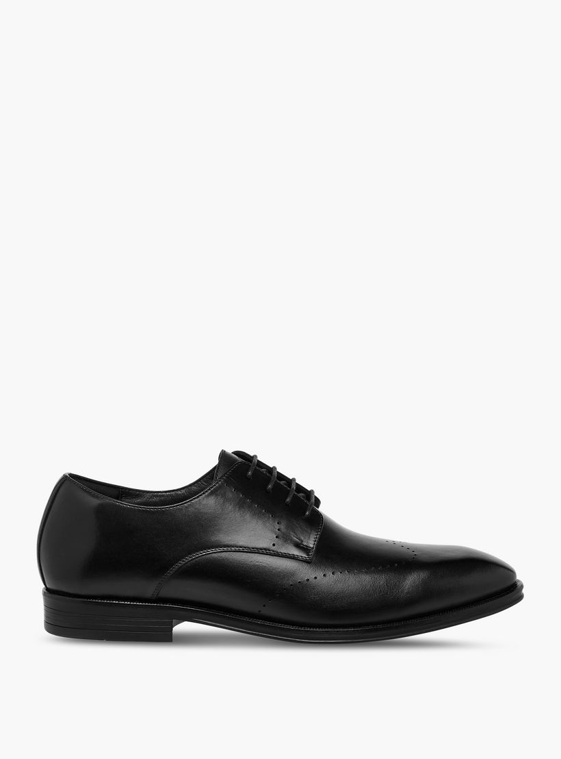 Duchini Men's Leather Solid Lace-Up Derby Shoes-men-shoes-formalshoes-image-3