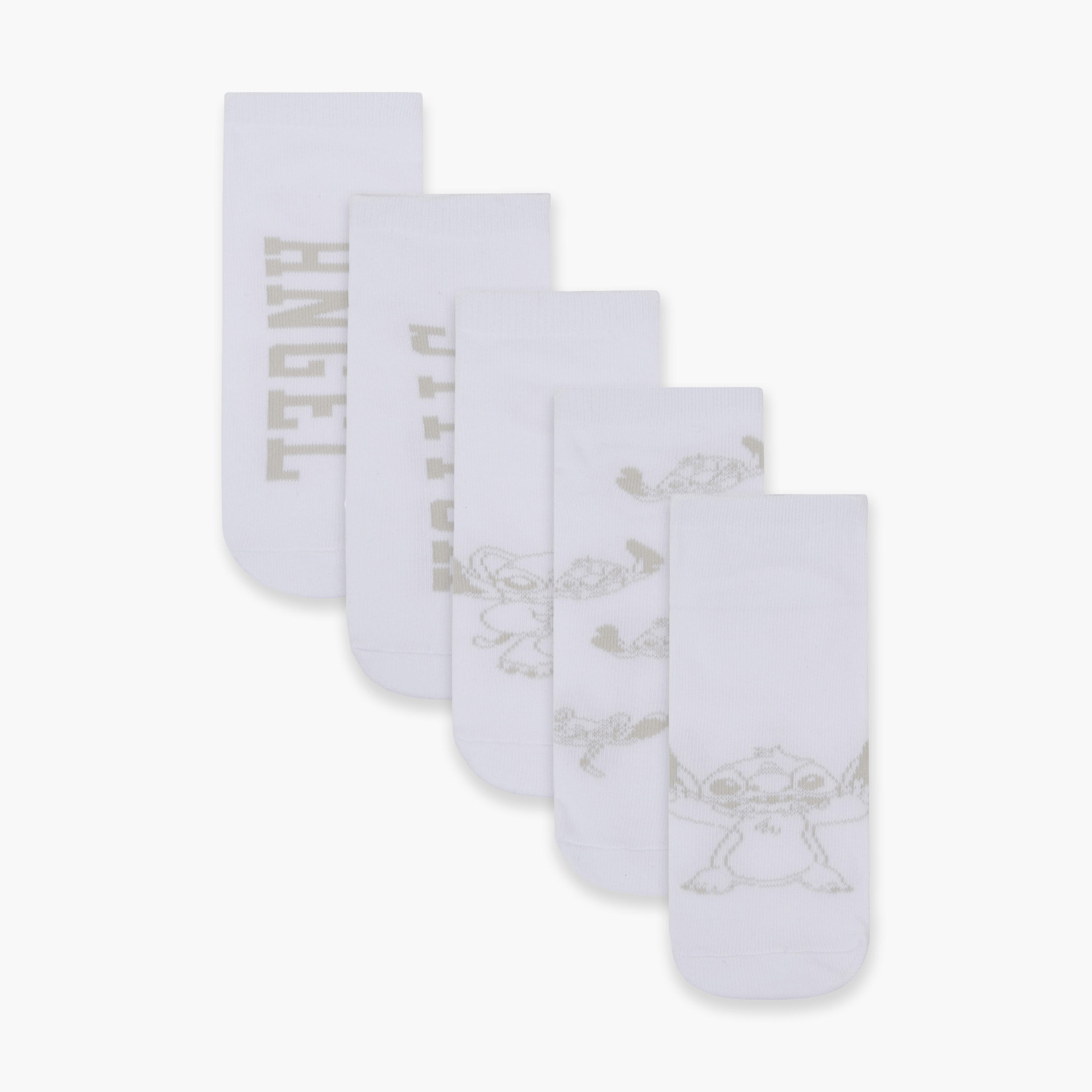 Pack of 5 Disney Girls Socks Ankle Length-girls-accessories-socks-image-1