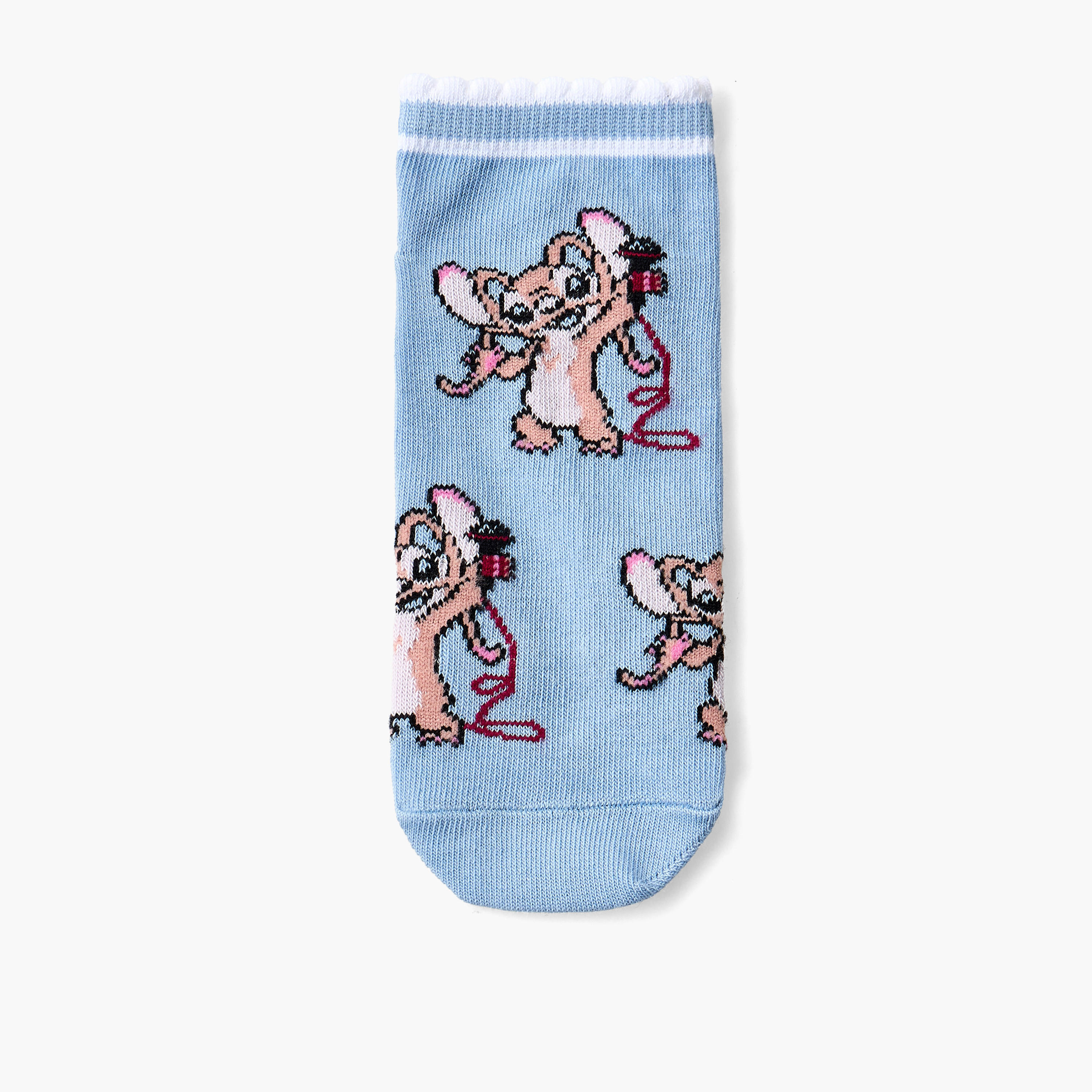 Pack of 3 Disney Ankle Length Girls Socks with Stitch Print-girls-accessories-socks-image-2