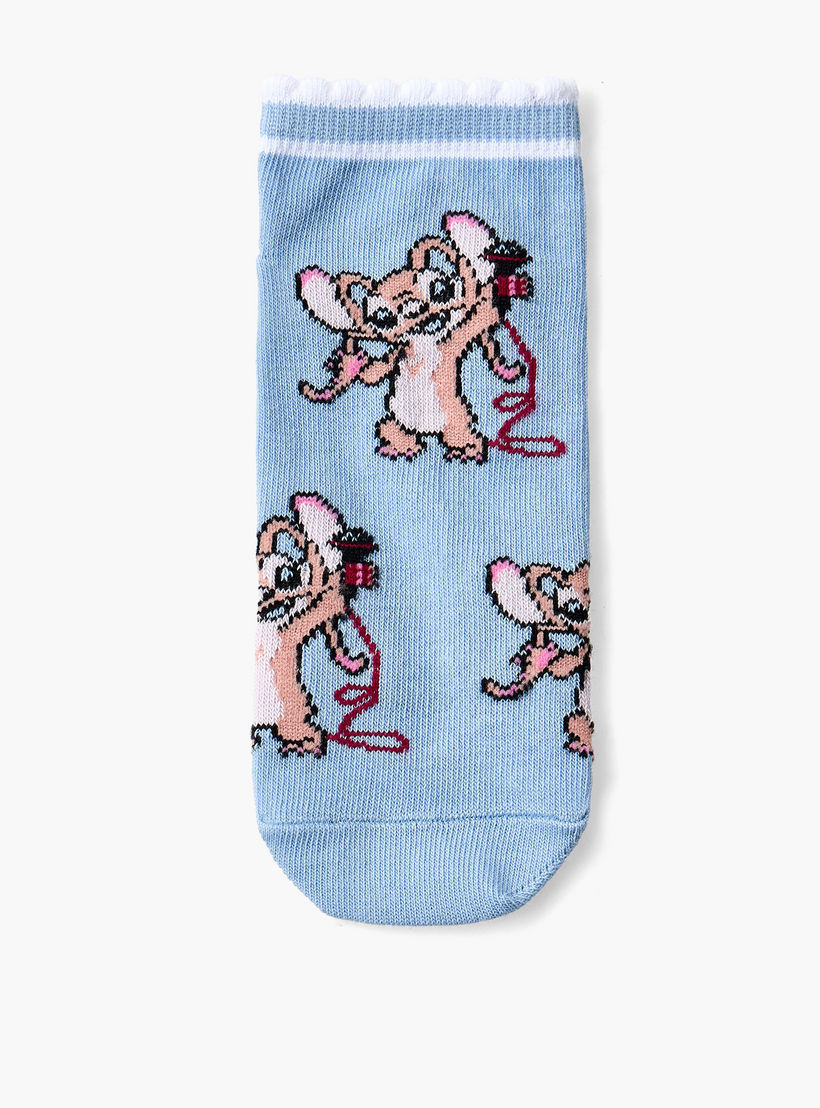 Pack of 3 Disney Ankle Length Girls Socks with Stitch Print-girls-accessories-socks-image-2