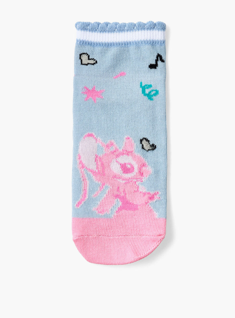 Pack of 3 Disney Ankle Length Girls Socks with Stitch Print-girls-accessories-socks-image-5