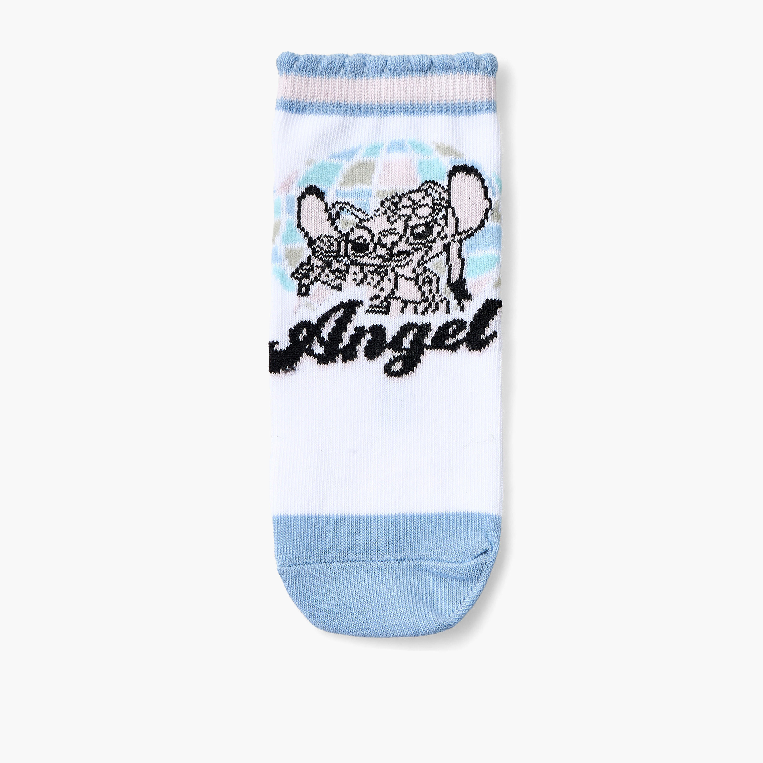 Pack of 3 Disney Ankle Length Girls Socks with Stitch Print-girls-accessories-socks-image-6