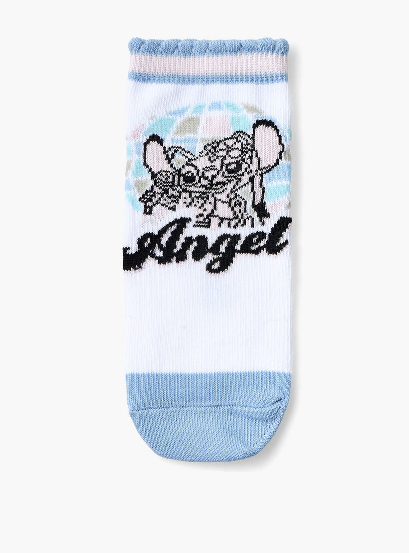 Pack of 3 Disney Ankle Length Girls Socks with Stitch Print-girls-accessories-socks-image-6