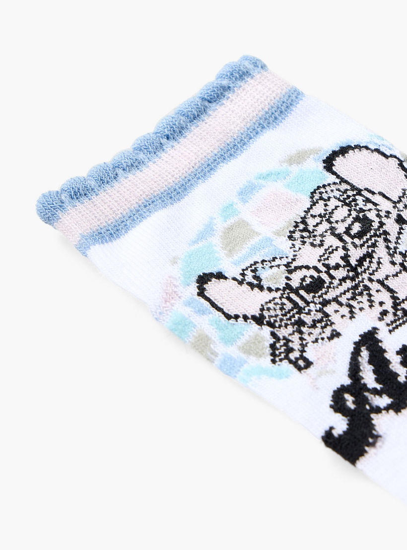 Pack of 3 Disney Ankle Length Girls Socks with Stitch Print-girls-accessories-socks-image-7