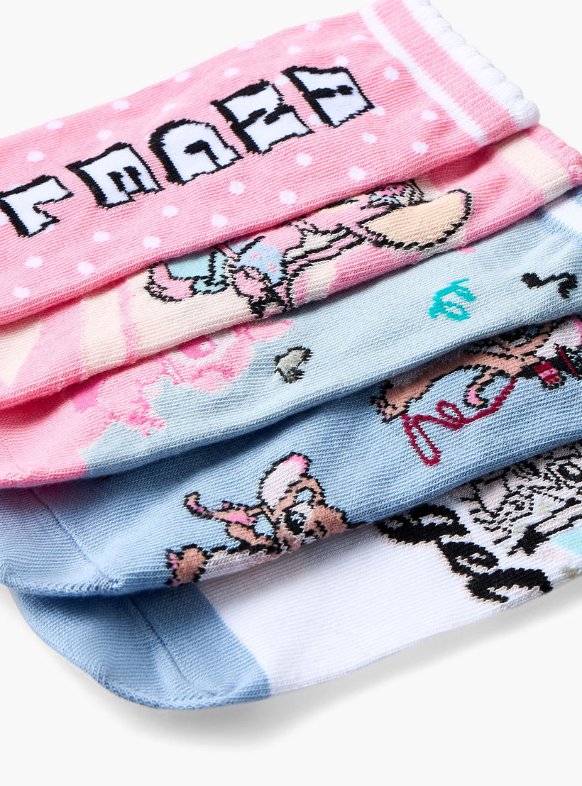 Pack of 3 Disney Ankle Length Girls Socks with Stitch Print-girls-accessories-socks-image-8