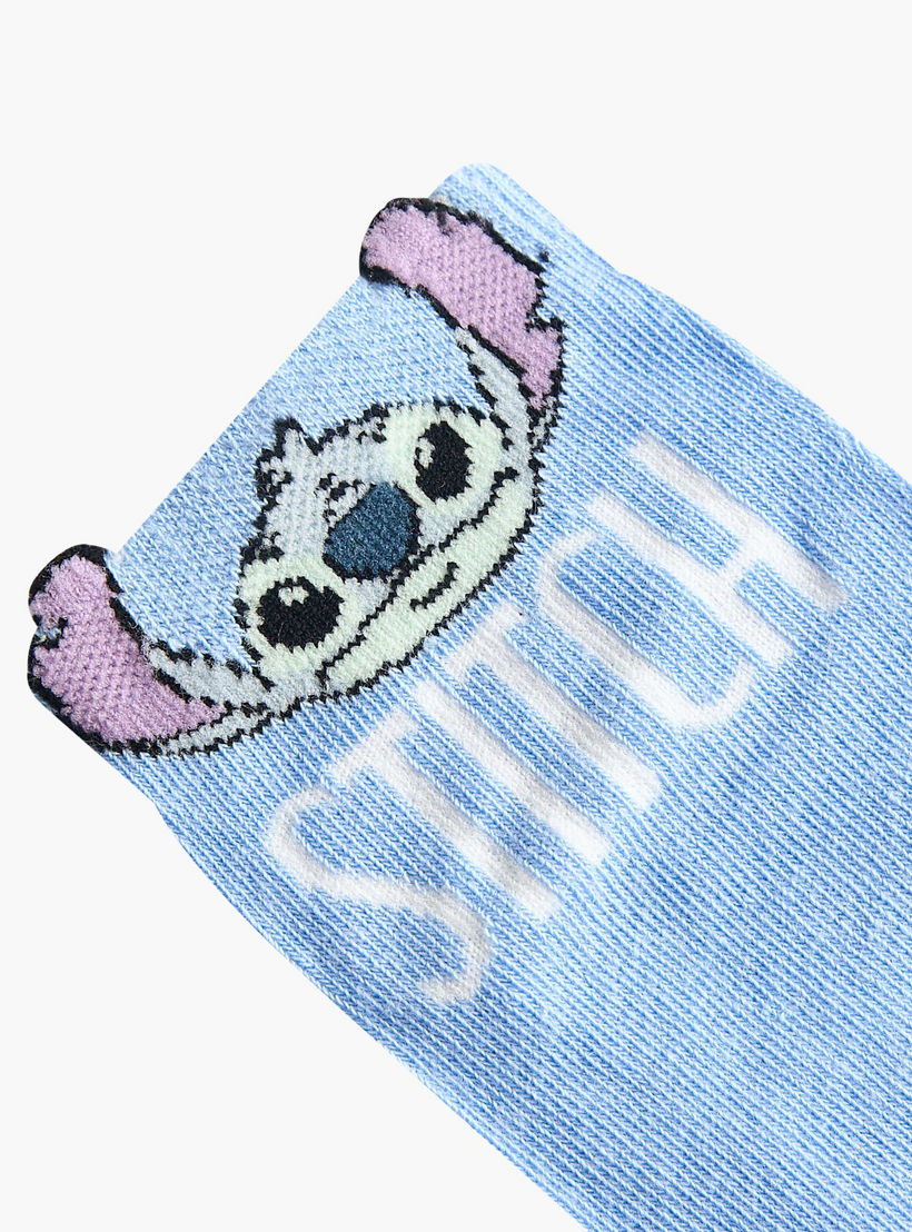 عبوة جوارب 5 أزواج بطبعات ستيتش وطول الكاحل للبنات من ديزني-girls-accessories-socks-image-3
