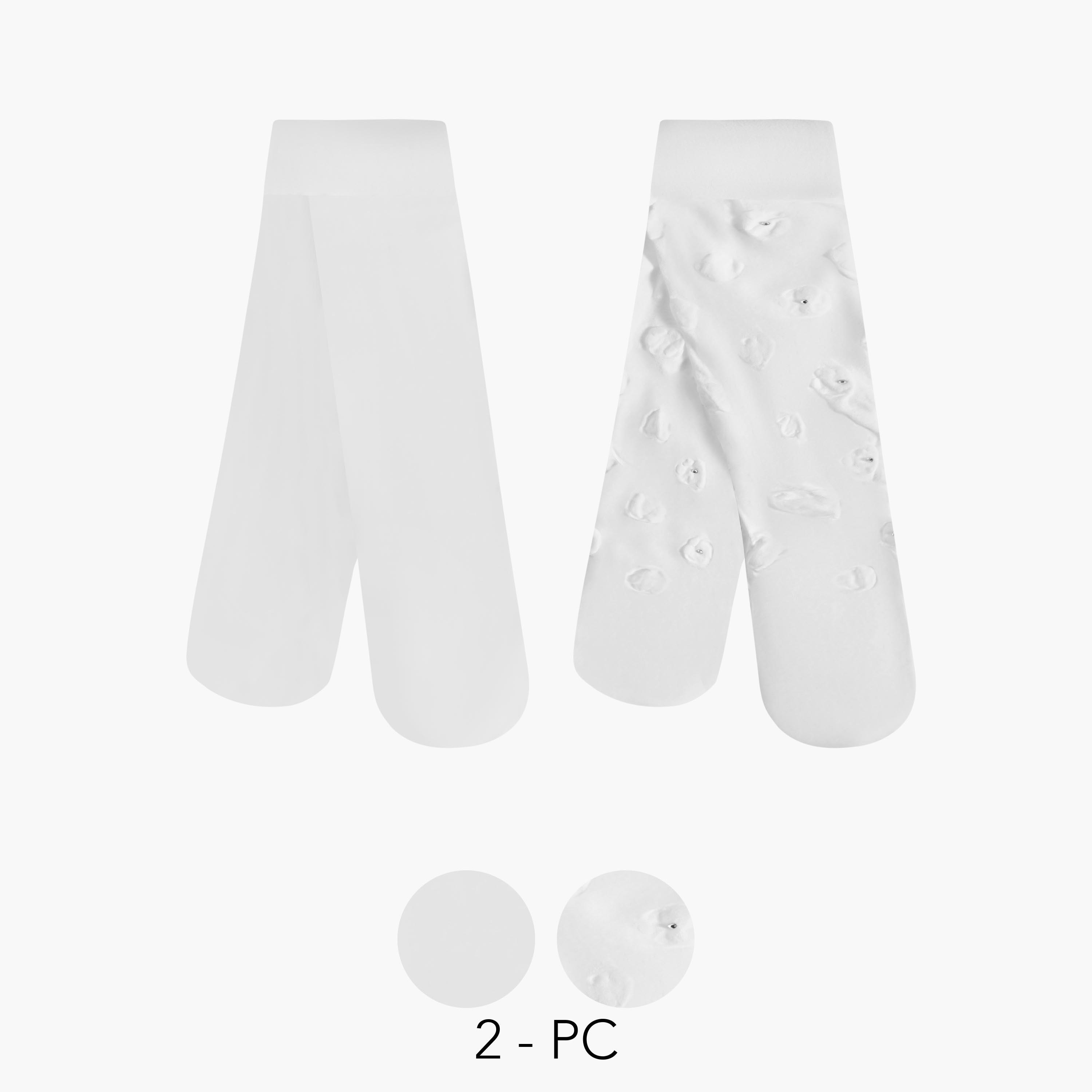 Pack of 2 Celeste Girls Tights with Assorted Design-girls-accessories-socks-image-1