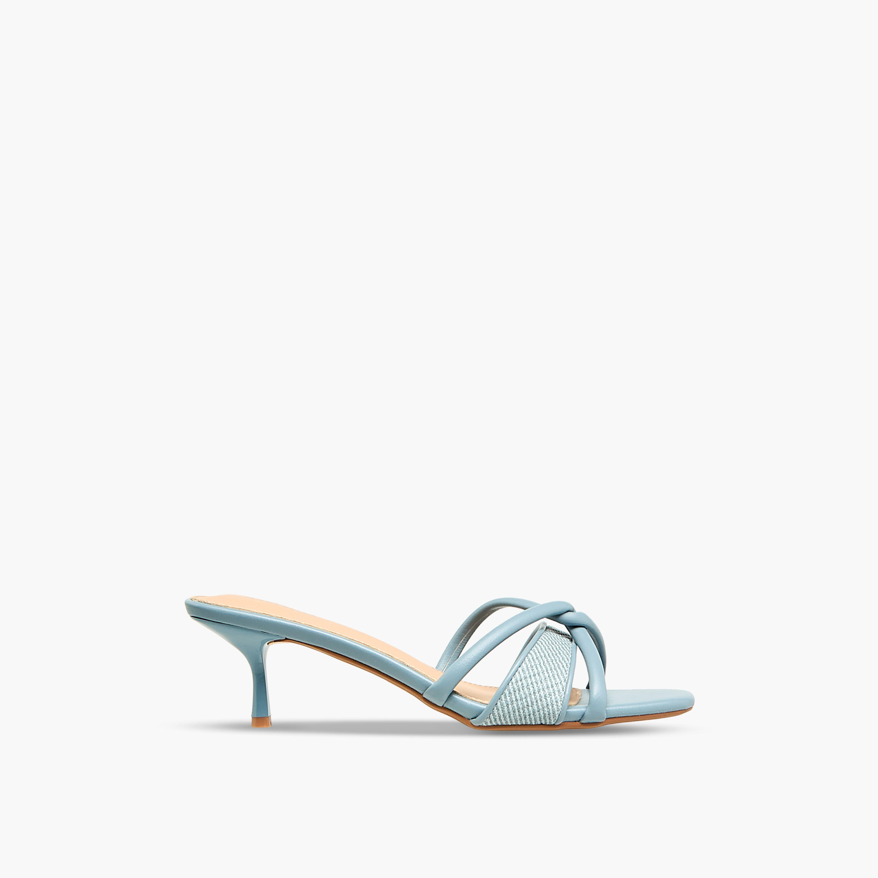 صندل بكعب مدبب وتفاصيل حزام بعقدة للنساء من فلورا بيلا-women-shoes-sandals-heeled-image-3