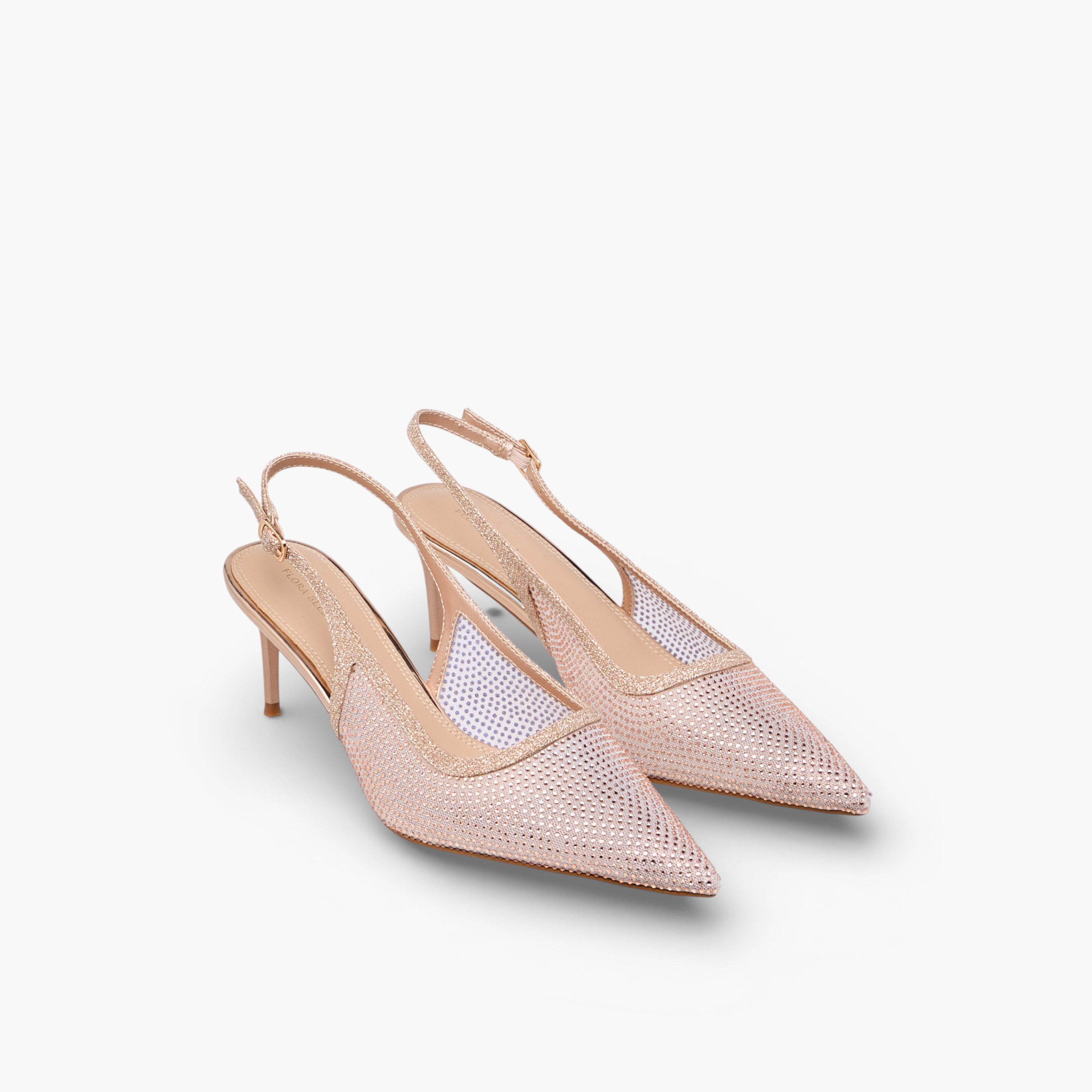 حذاء شبكي بكعب وزينة للنساء من فلورا بيلا-women-shoes-heels-image-1