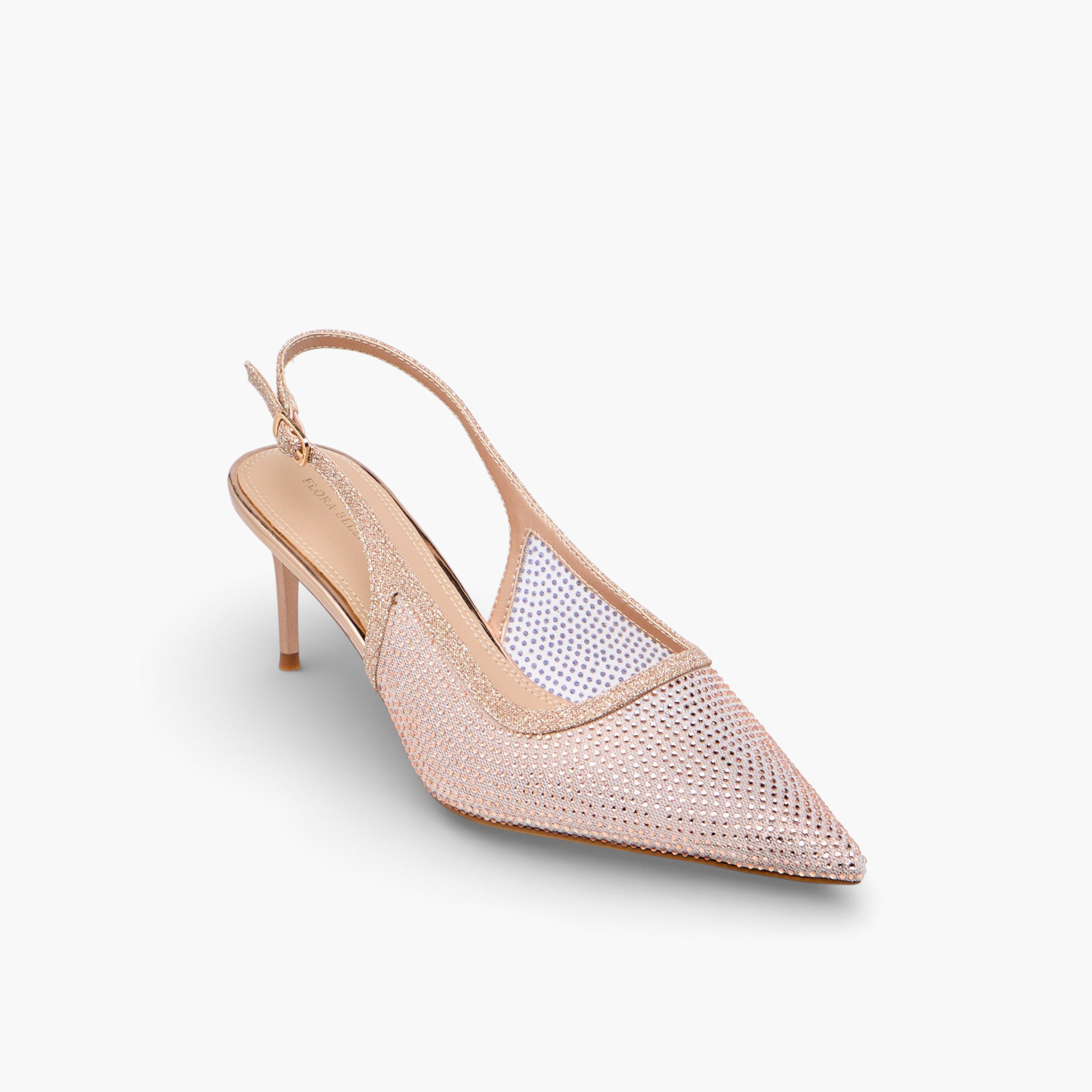 حذاء شبكي بكعب وزينة للنساء من فلورا بيلا-women-shoes-heels-image-2