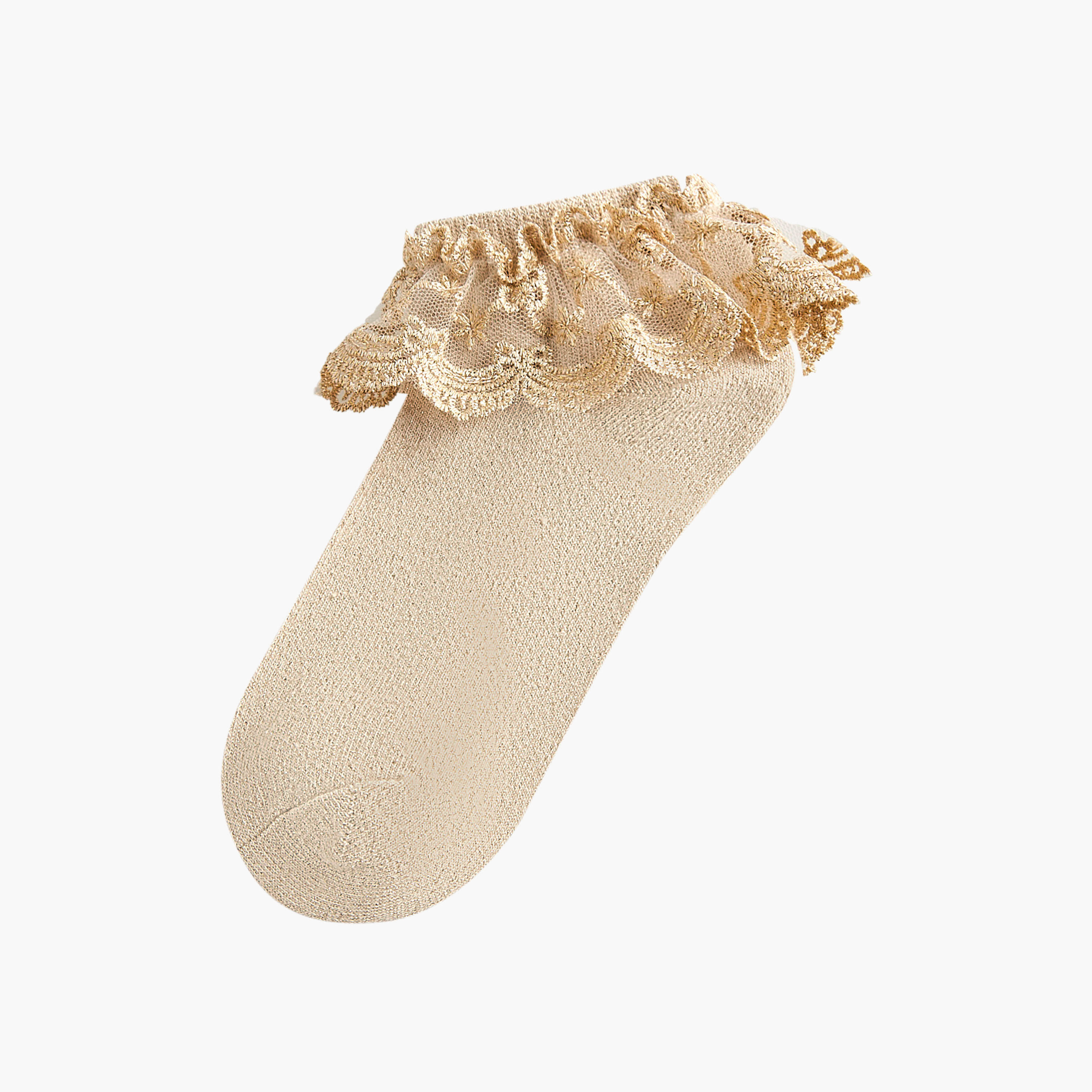 Pack of 2 Celeste Girls Socks with Embroidered Frill Detail-girls-accessories-socks-image-2