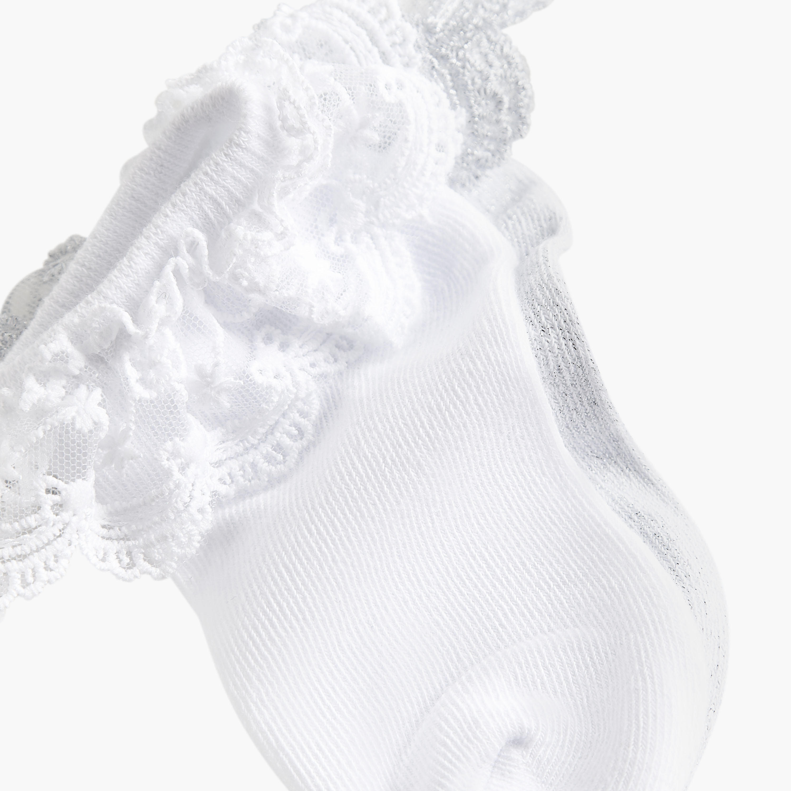 Pack of 2 Celeste Girls Socks with Embroidered Frill Detail-girls-accessories-socks-image-3