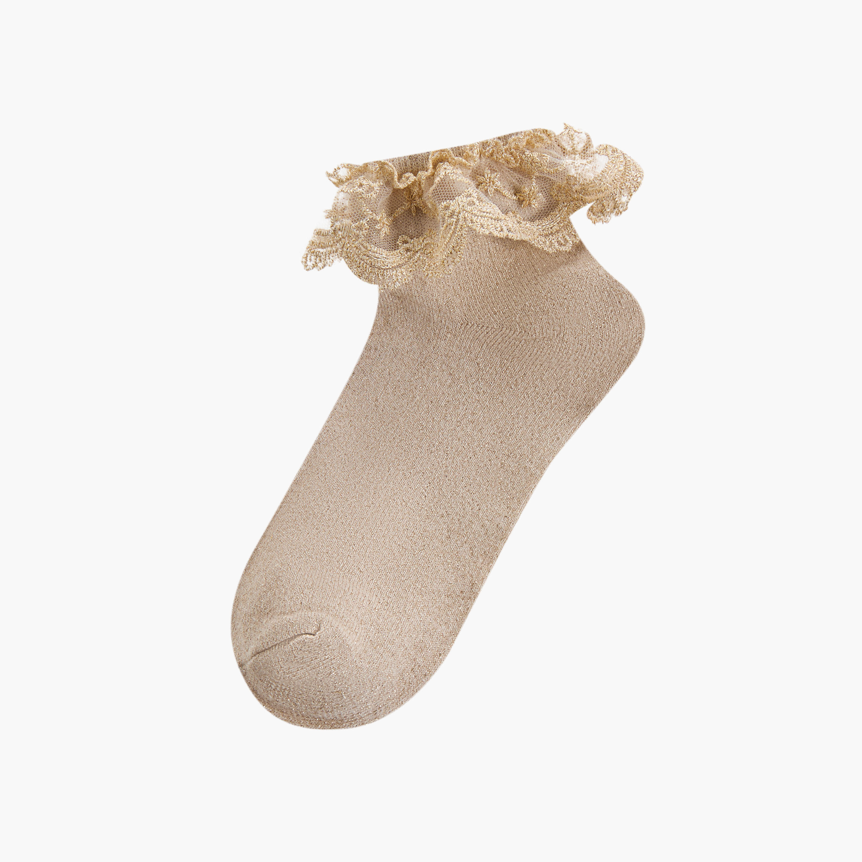 جوارب سادة بكشكش من ليتل ميسي - طقم من زوجين-girls-accessories-socks-image-2
