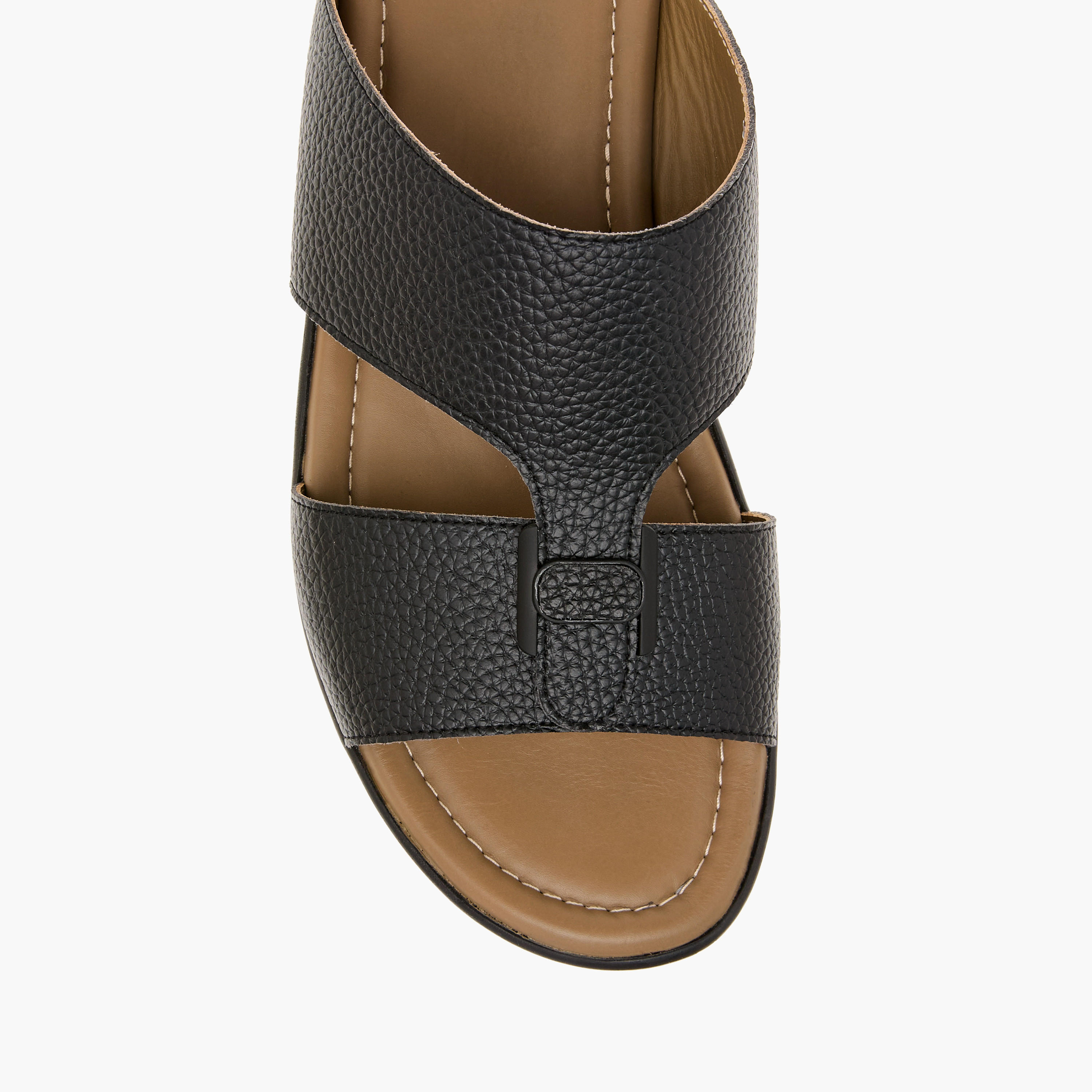 صندل عربي سهل الارتداء بارز الملمس إل بي إل من شو إكسبريس-men-shoes-sandals-image-3