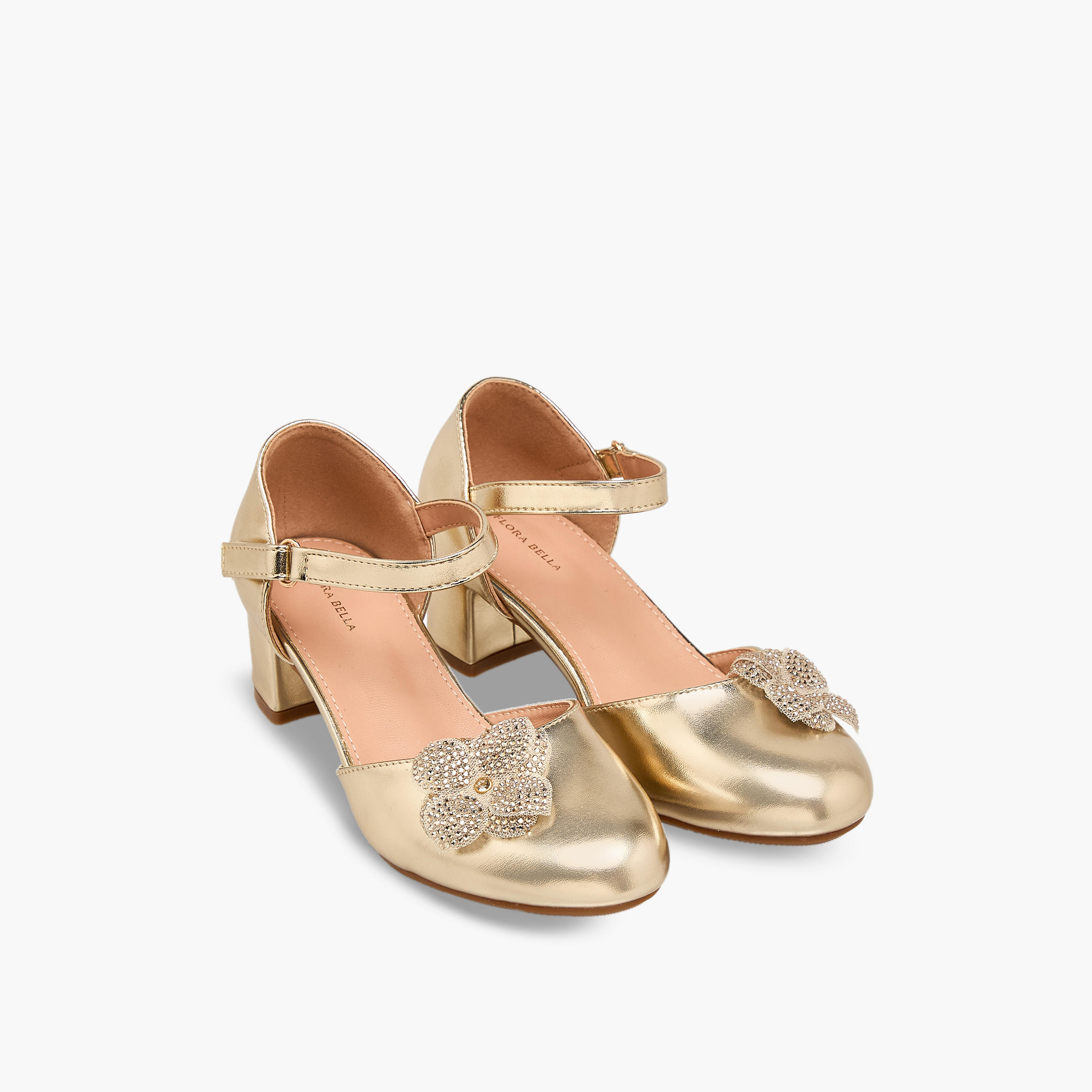 حذاء بكعب سميك للبنات من فلورا بيلا-girls-shoes-sandals-image-1