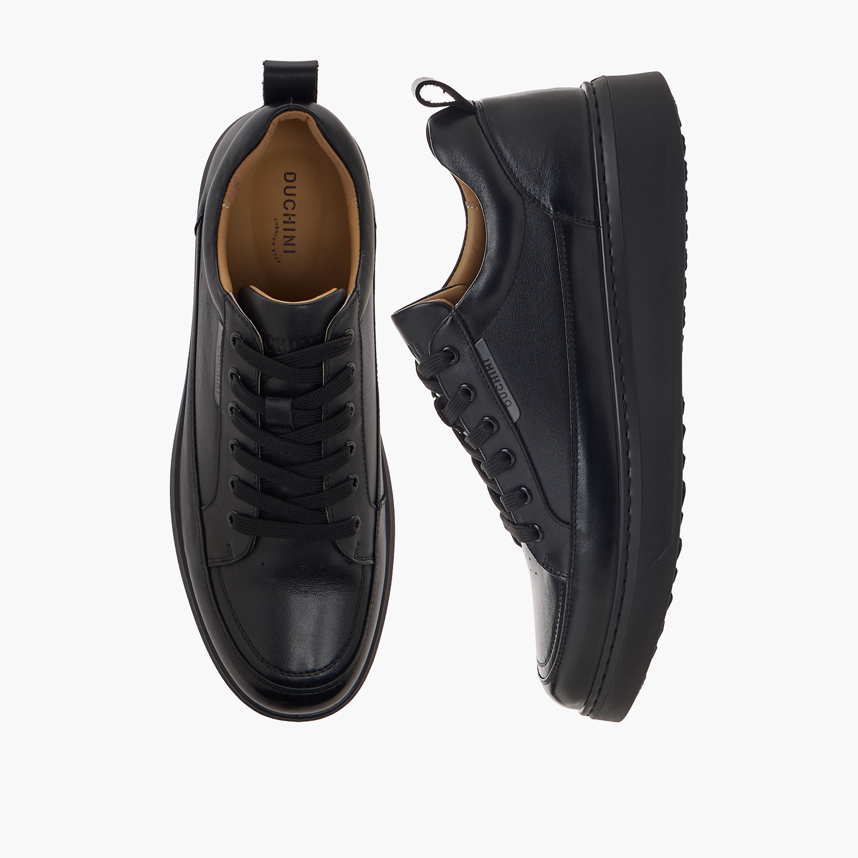 Duchini Men Lace-Up Leather Ankle Sneakers-men-shoes-sneakers-image-1