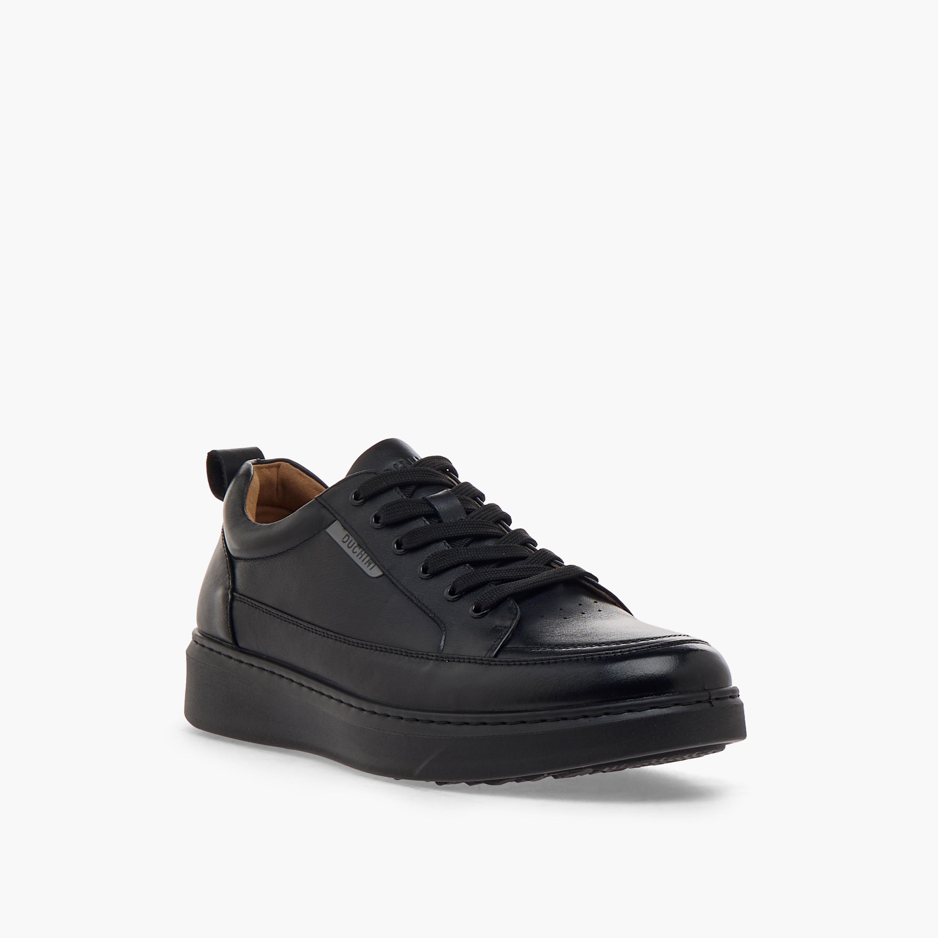 Duchini Men Lace-Up Leather Ankle Sneakers-men-shoes-sneakers-image-2