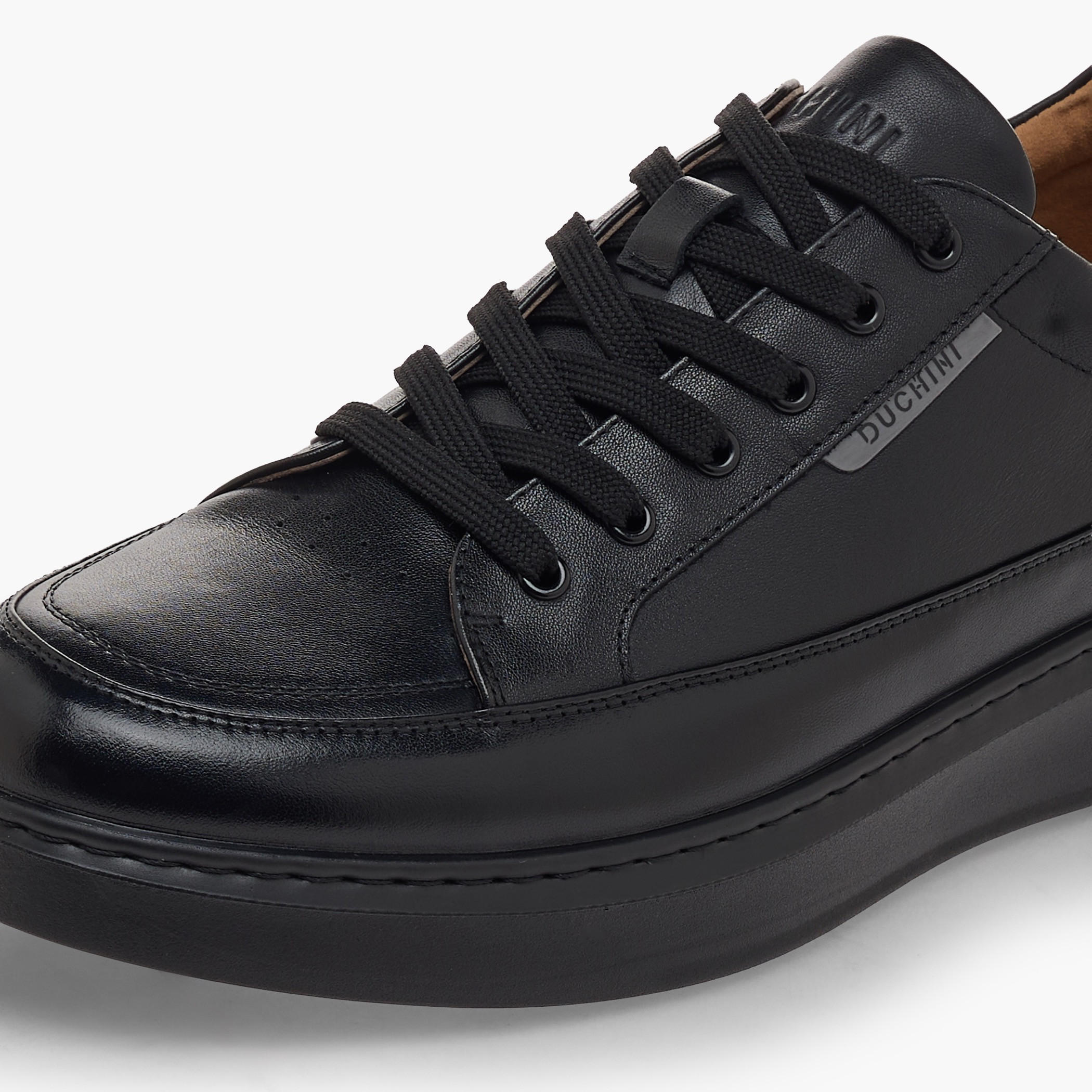 Duchini Men Lace-Up Leather Ankle Sneakers-men-shoes-sneakers-image-7