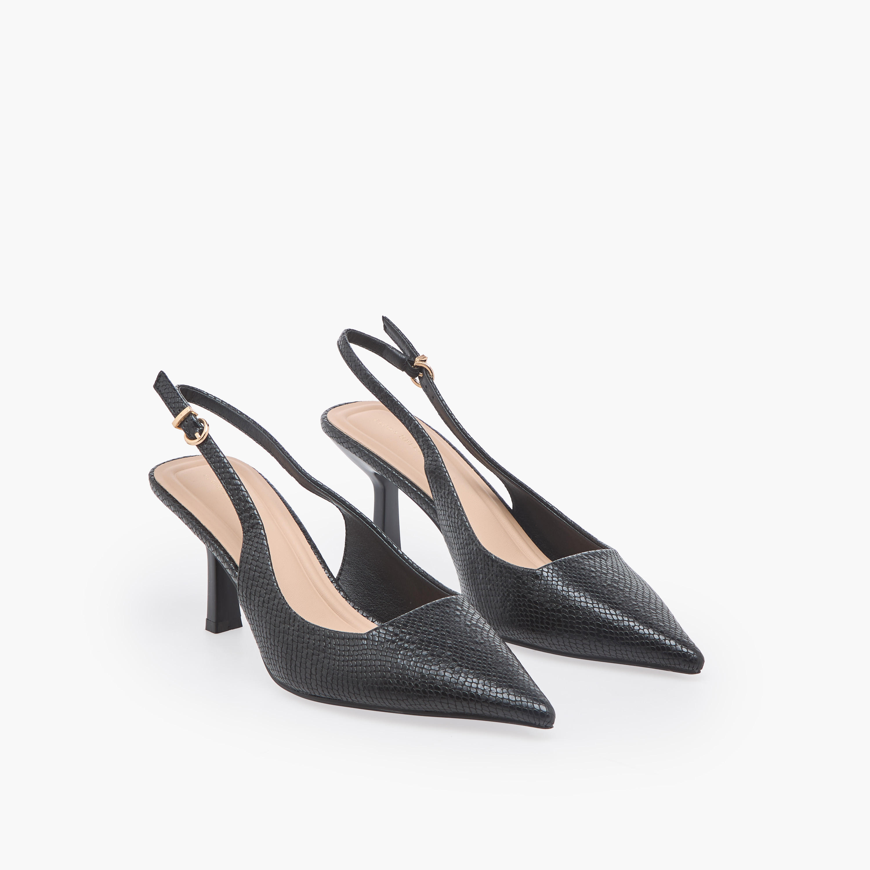 Flora Bella Women Textured Pointed Toe Mules-women-shoes-sandals-heeled-image-1