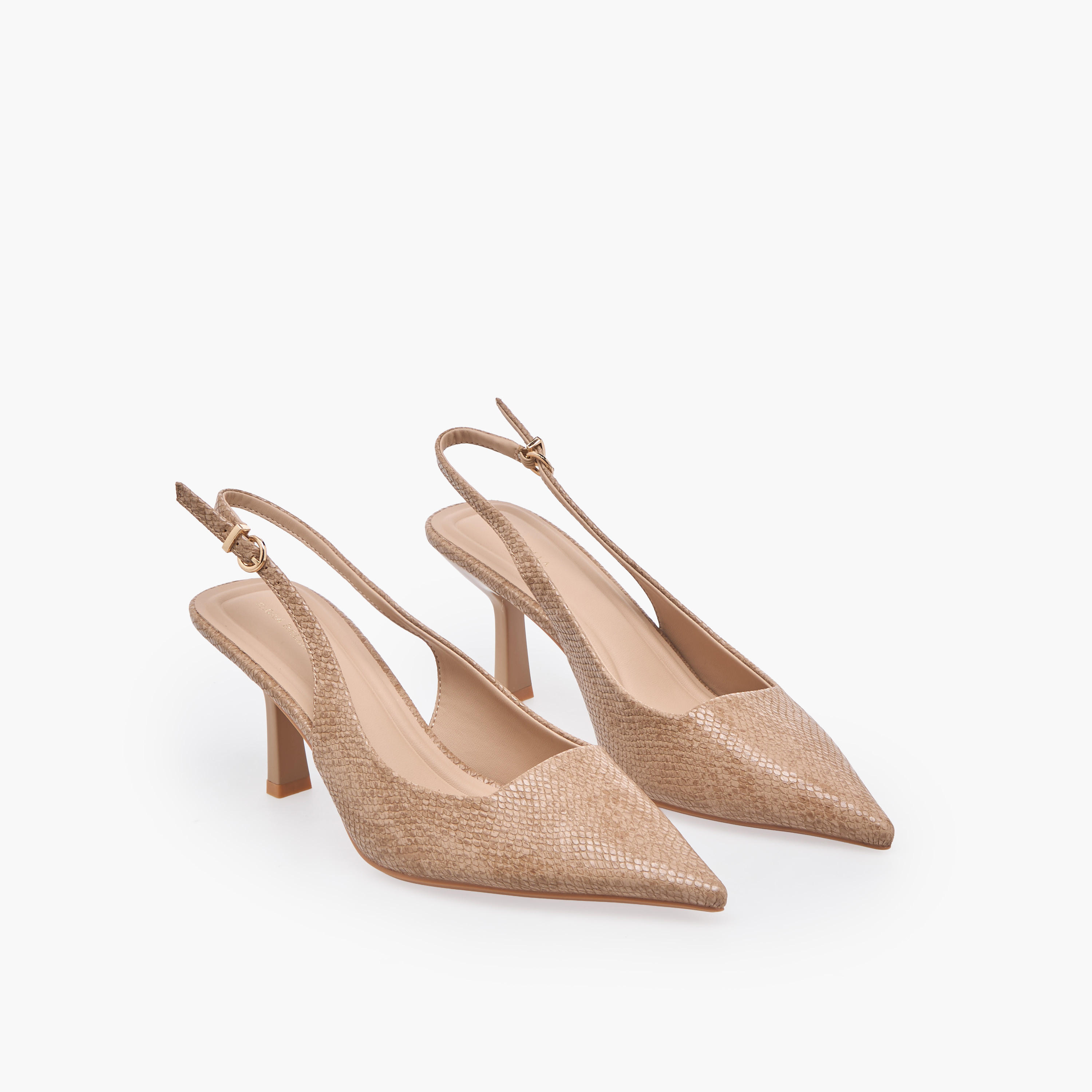 Flora Bella Women Textured Pointed Toe Mules-women-shoes-sandals-heeled-image-1