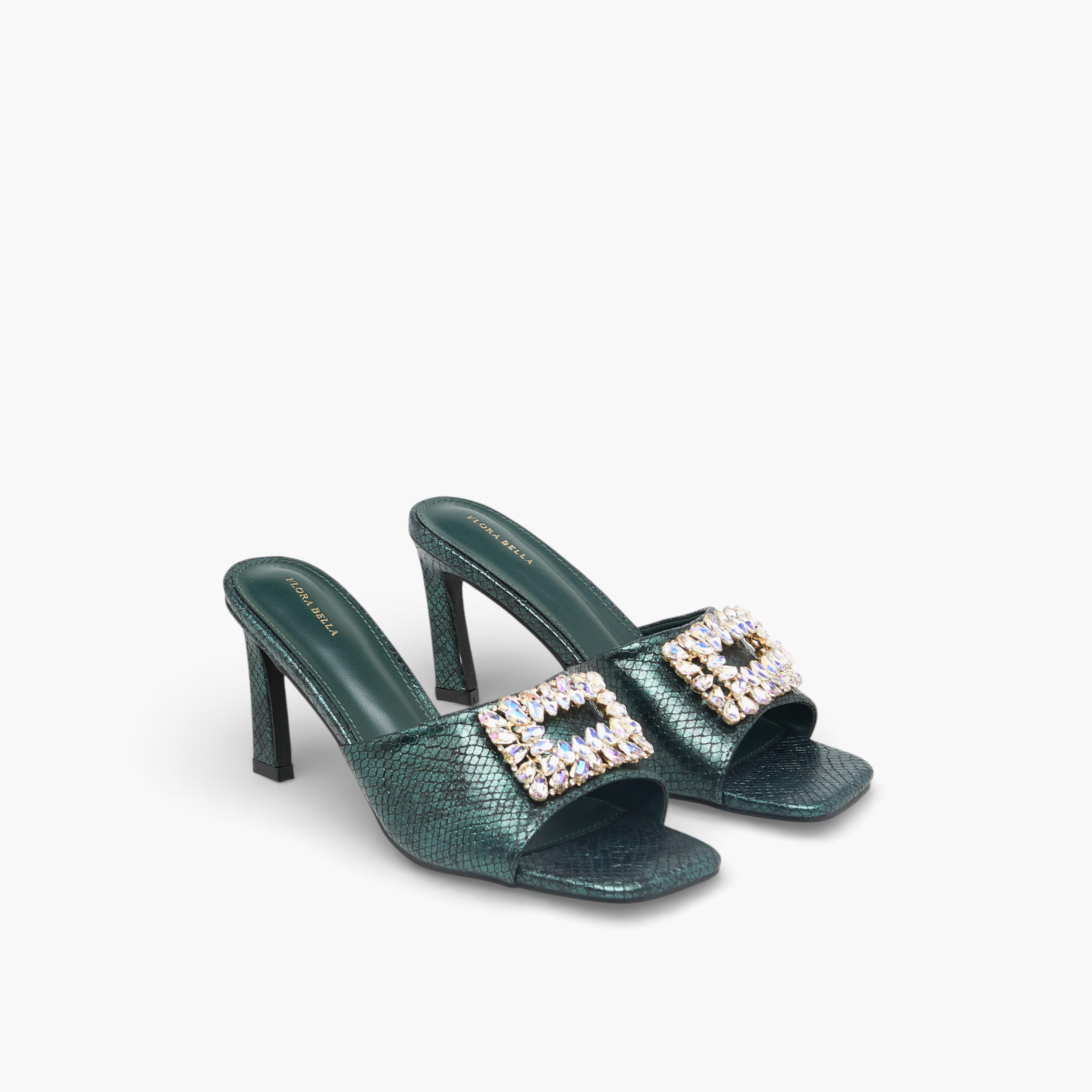 صندل مزين بكعب مخروطي للنساء من فلورا بيلا-women-shoes-sandals-heeled-image-1