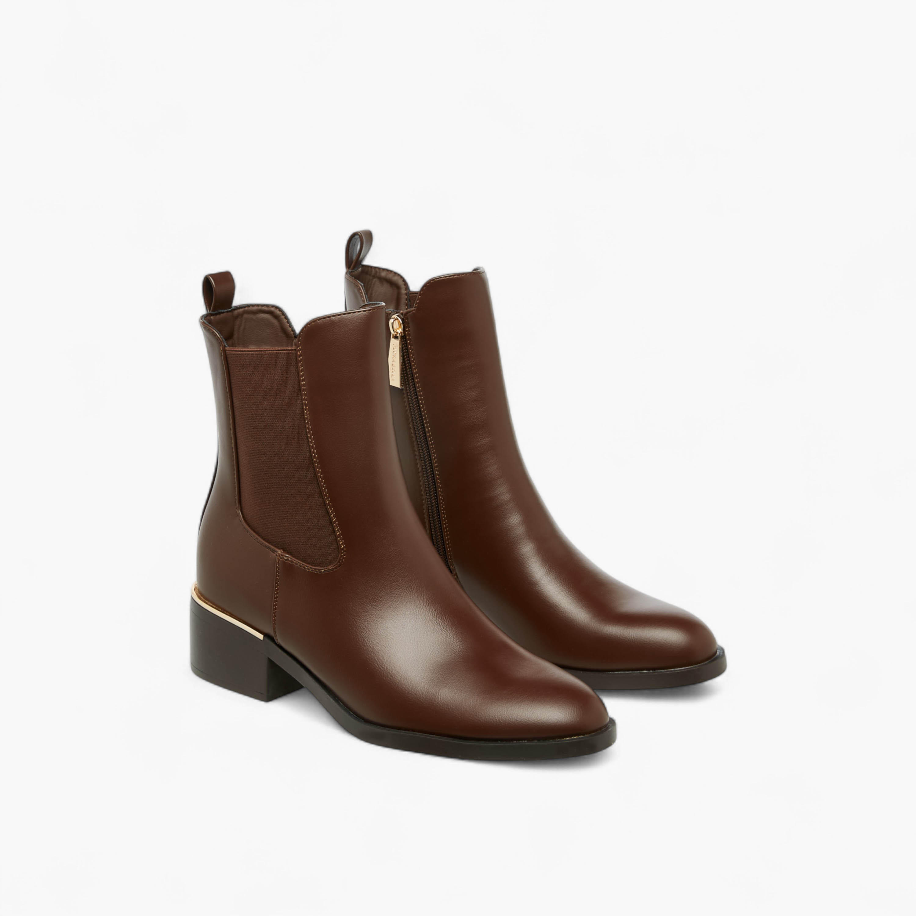 بوت كاحل سادة بسحاب إغلاق من فلورا بيلا-women-shoes-boots-image-1