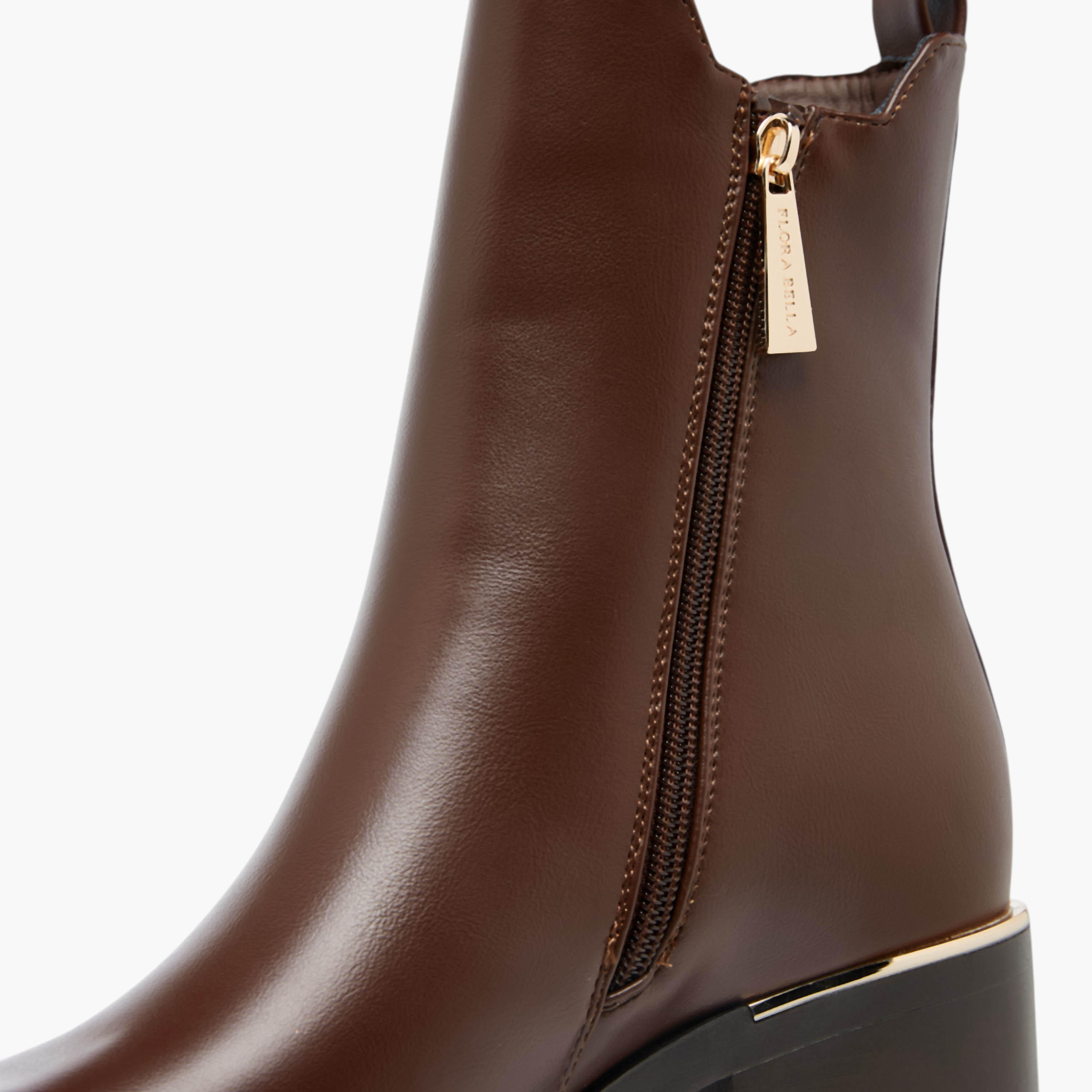 بوت كاحل سادة بسحاب إغلاق من فلورا بيلا-women-shoes-boots-image-5