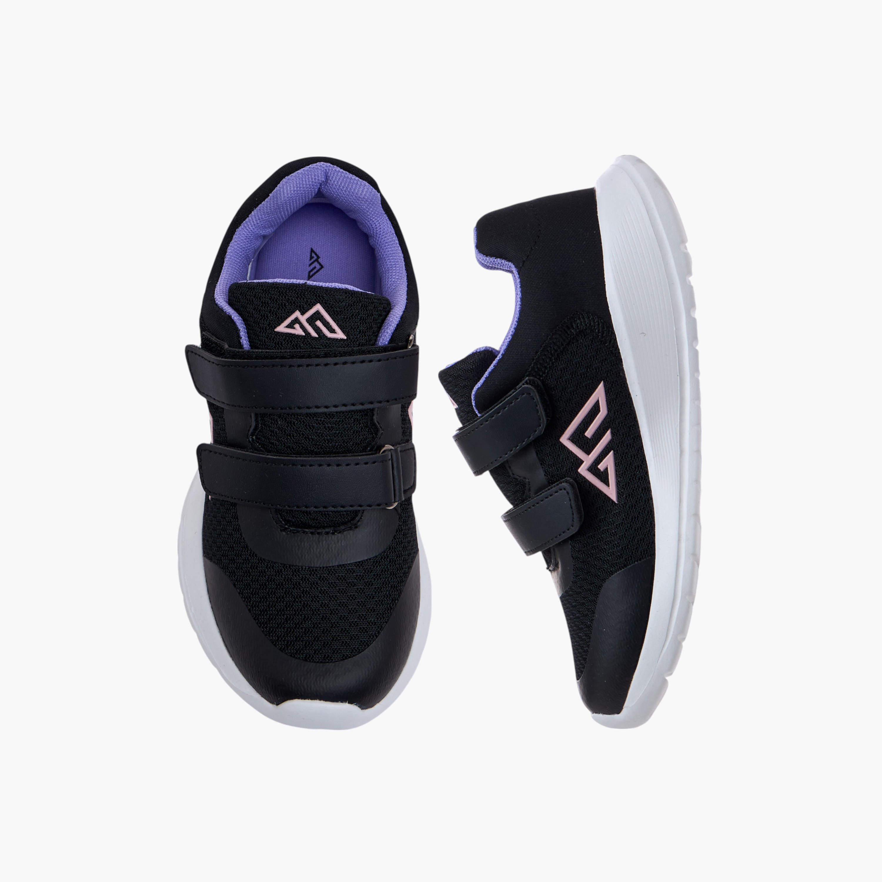 حذاء رياضي بشريط إغلاق لاصق وطبعات شعار من أوكلان من شو إكسبريس-girls-shoes-sneakers-image-1