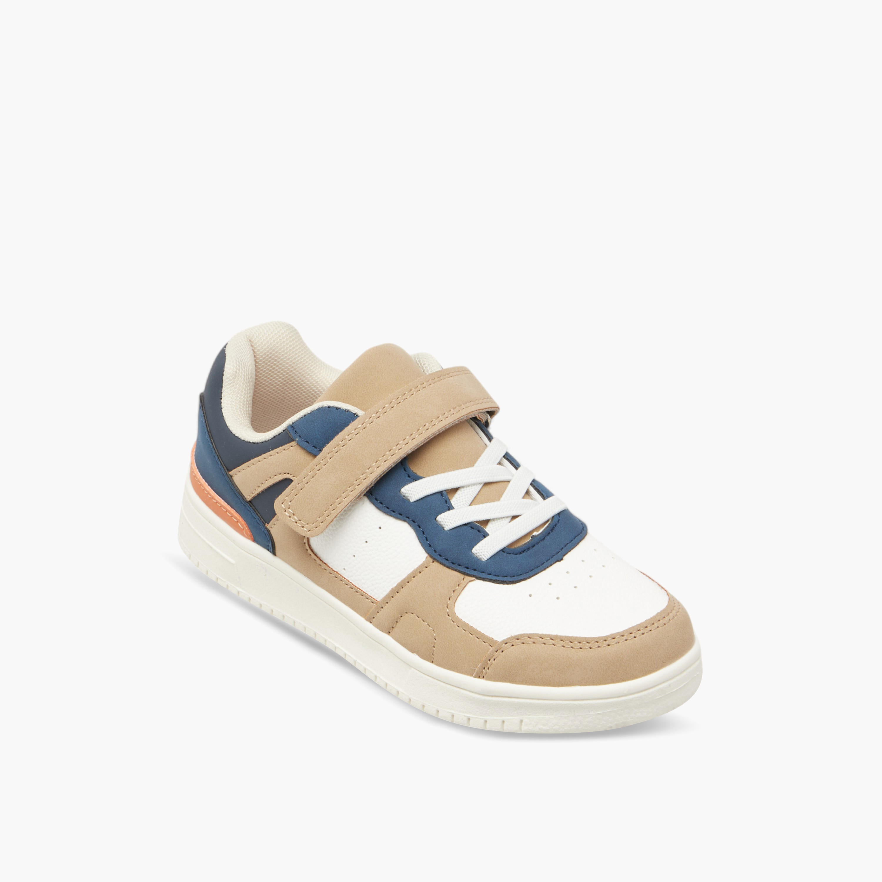 LBL by Shoexpress Colourblock Sneakers with Hook and Loop Closure-boys-shoes-schoolshoes-image-2