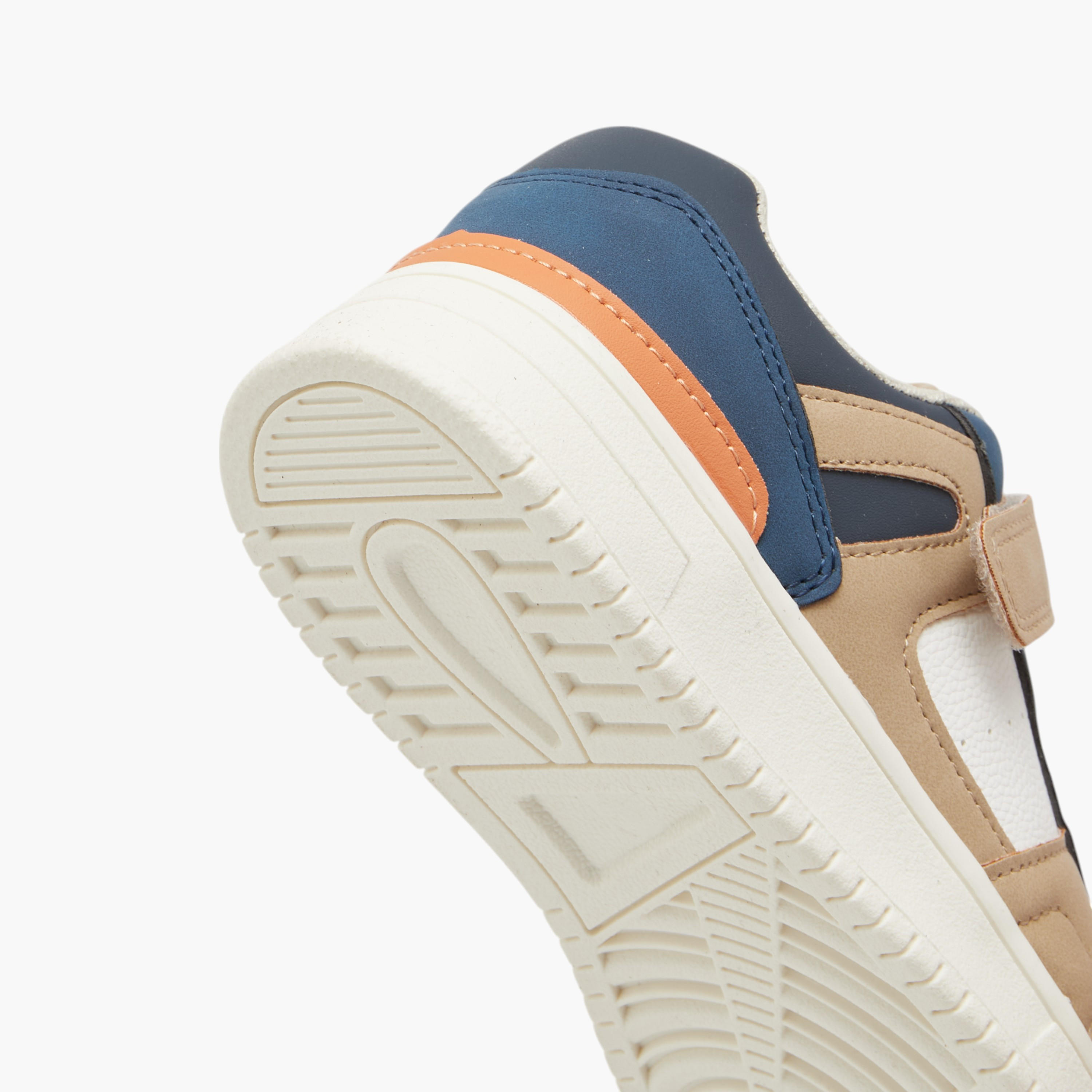 LBL by Shoexpress Colourblock Sneakers with Hook and Loop Closure-boys-shoes-schoolshoes-image-5