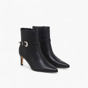 Flora Bella Women Buckle Detail Ankle Boots-women-image-1
