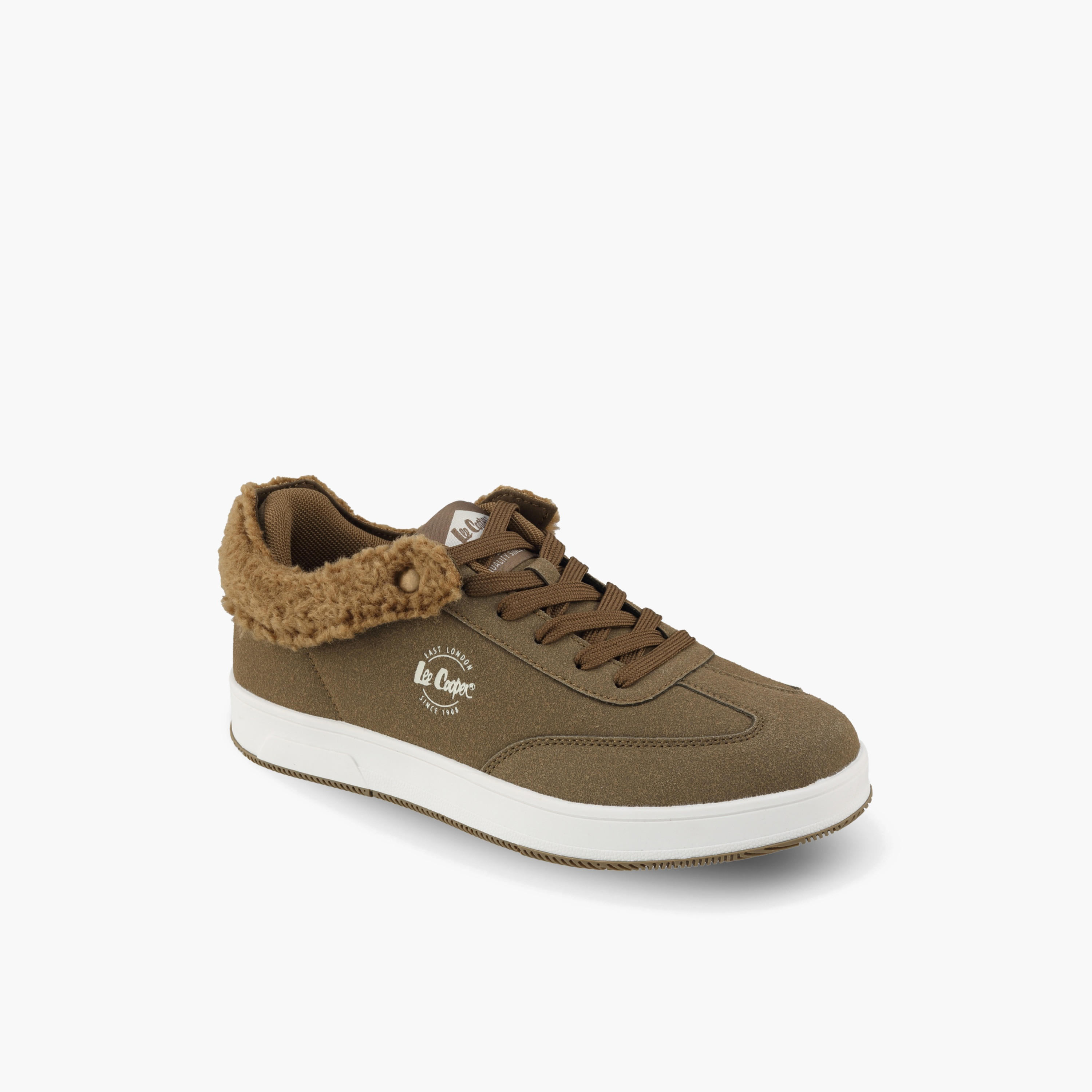 Lee Cooper Women Faux Fur Lace-Up Ankle Sneakers-women-shoes-sneakers-image-2