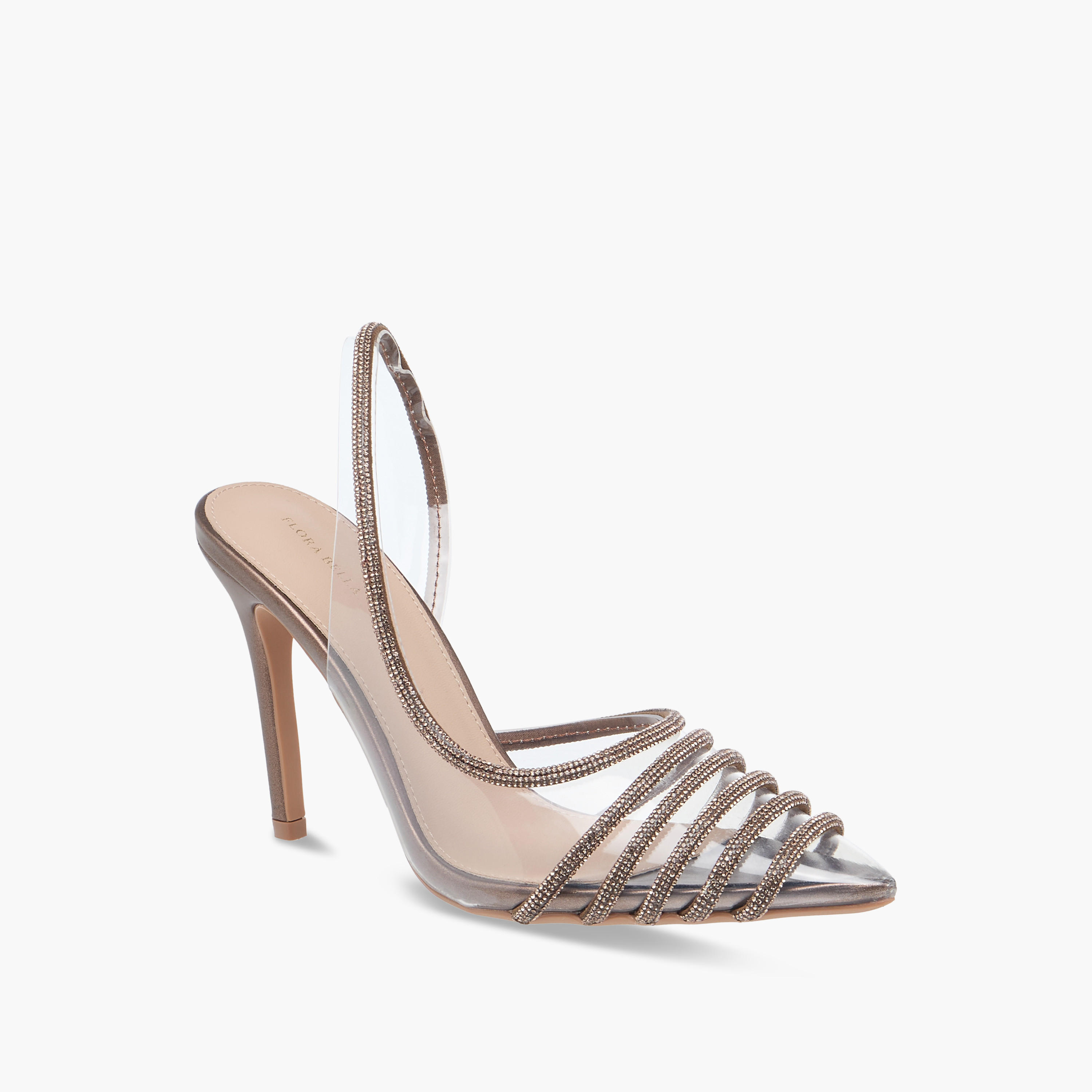 Flora Bella Embellished Slingback Pointed Toe Shoes with Stiletto Heels-women-shoes-heels-image-2