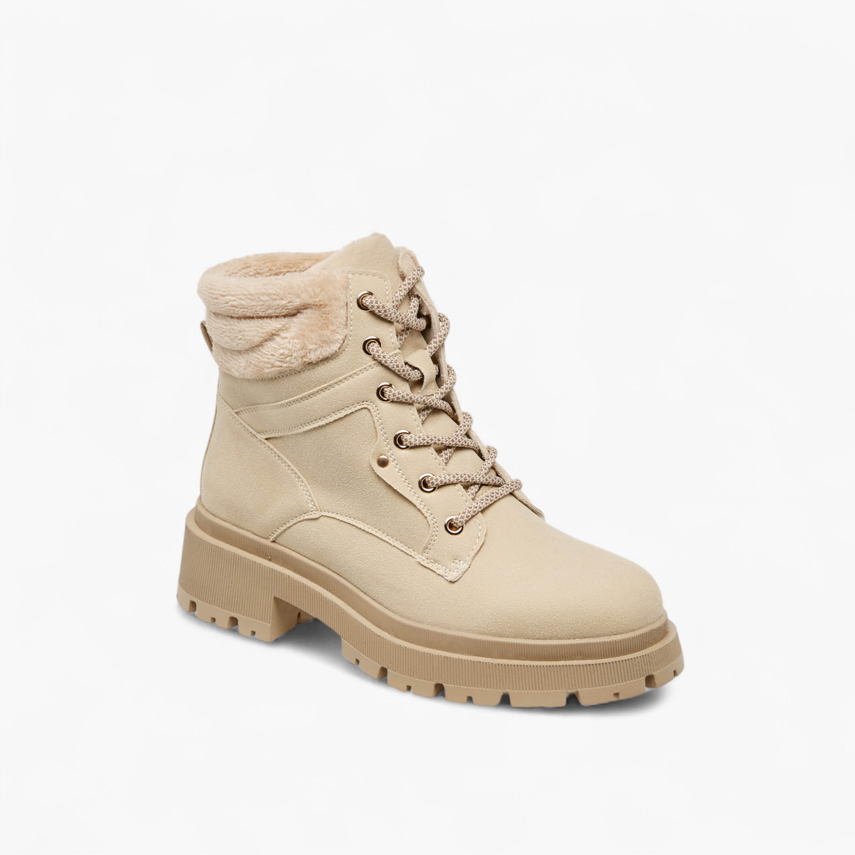 بوت كاحل سادة برباط إغلاق ولسان سحب من فلورا بيلا-women-shoes-boots-image-2